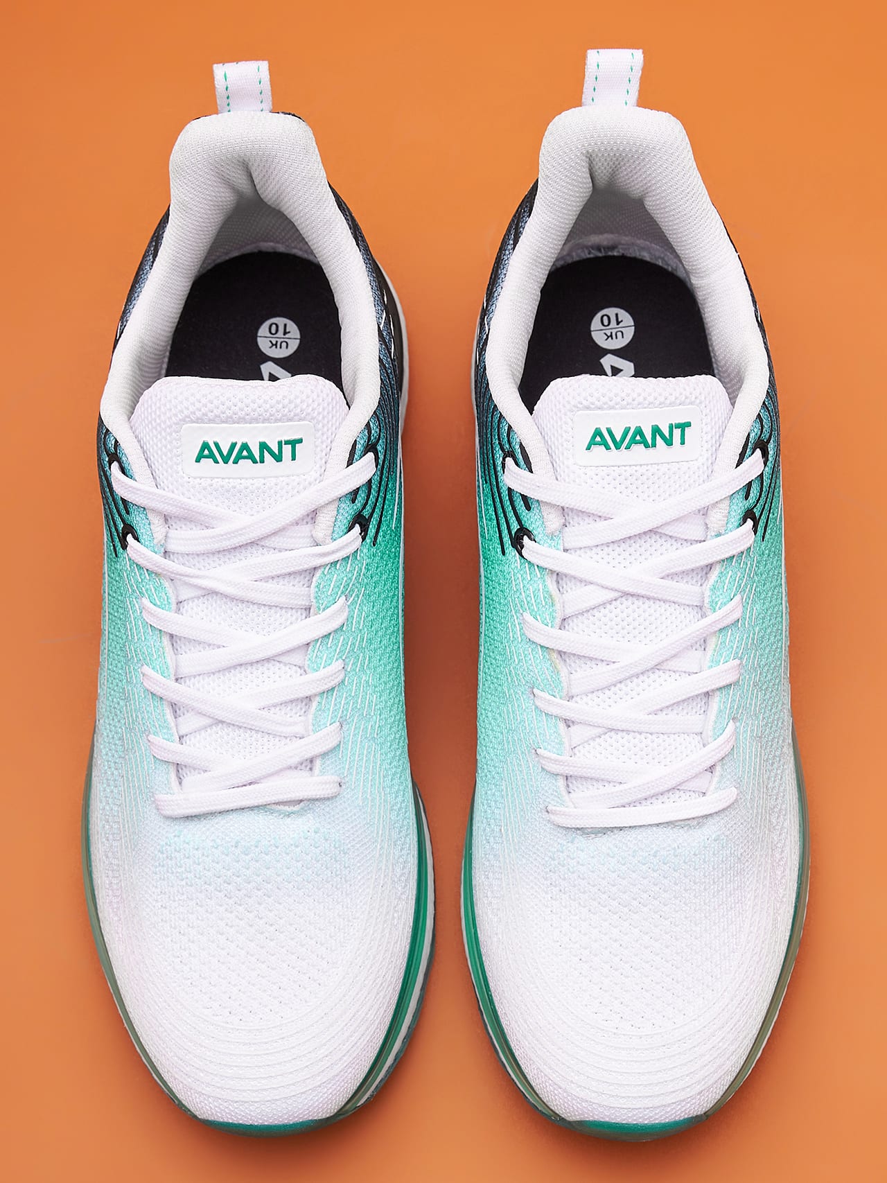 Avant Men's BounceMax Walking Shoes - White/Grey/Green - Image 9
