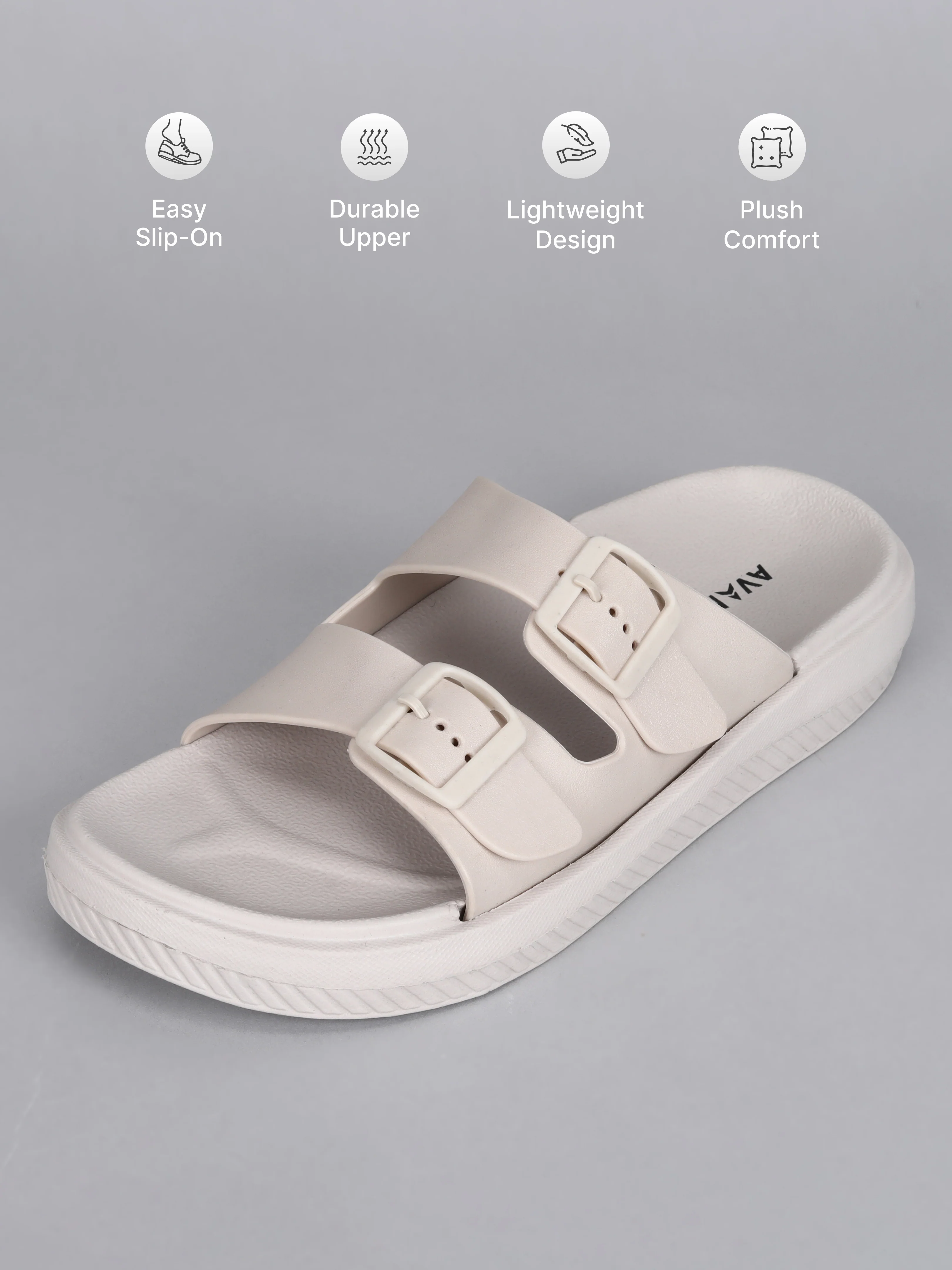 Avant Men’s Brisk Sliders - Cream - Image 3
