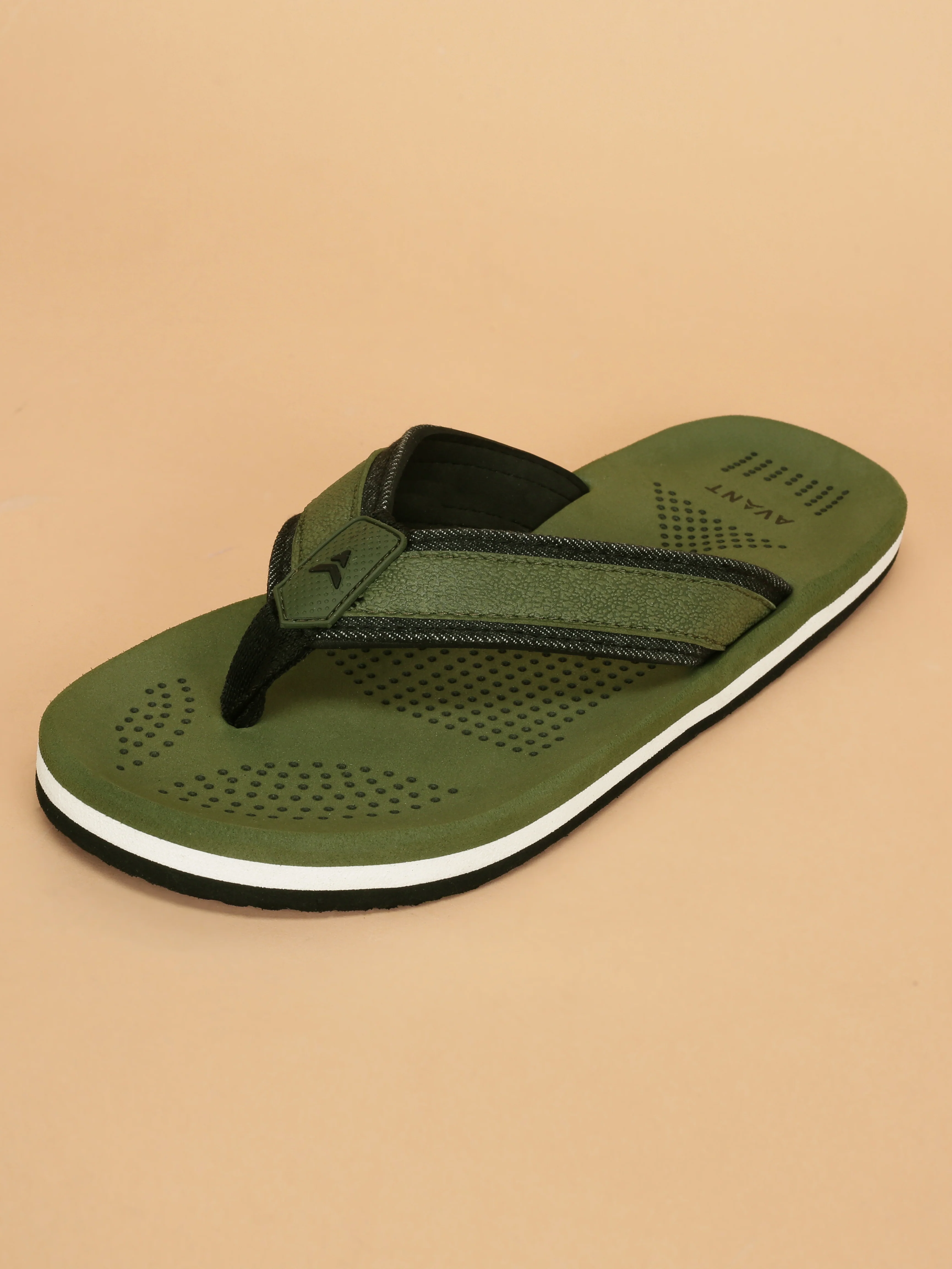 Avant Men's Brook Flip Flops - Green/Black - Image 3