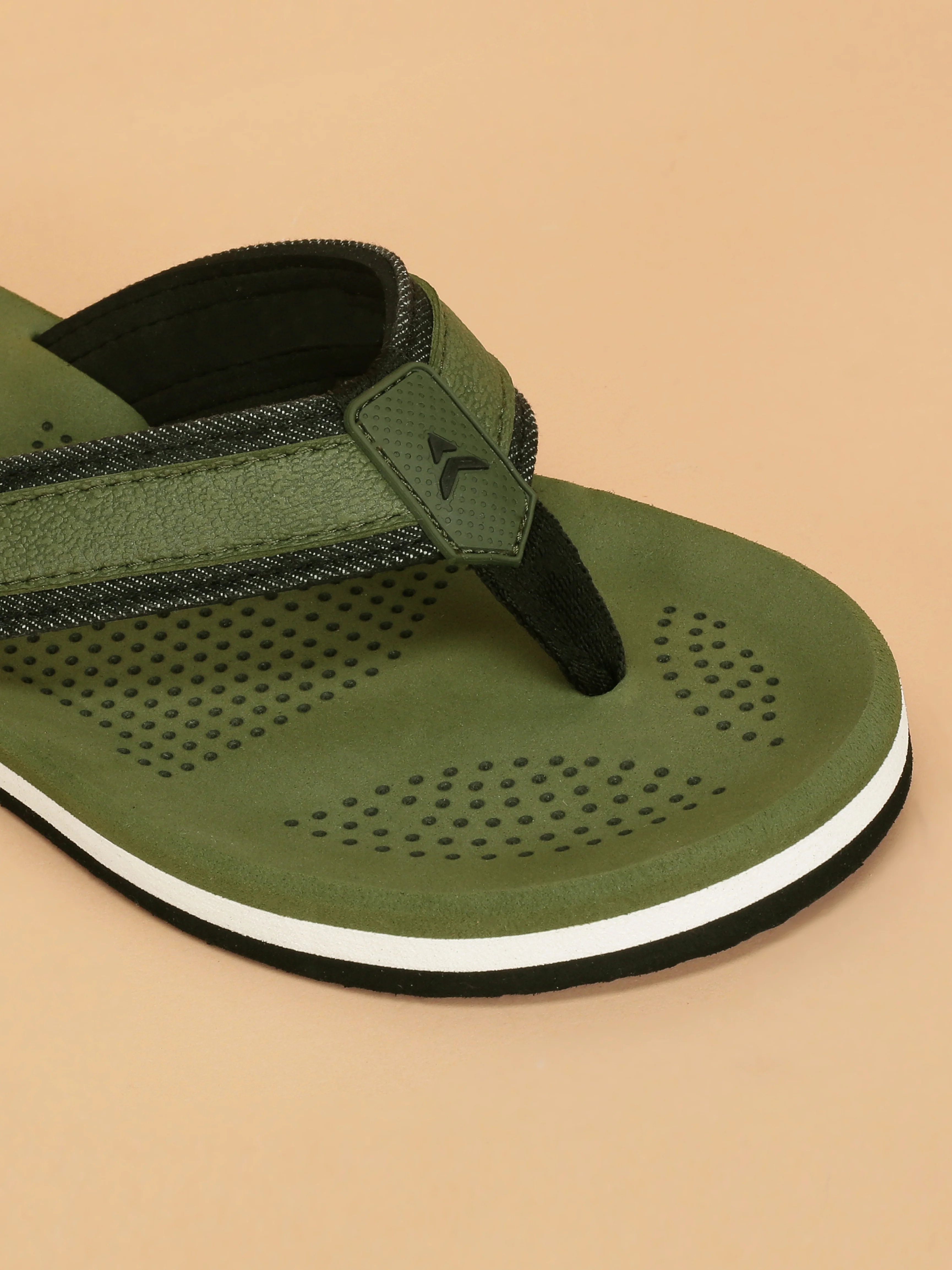 Avant Men's Brook Flip Flops - Green/Black - Image 6