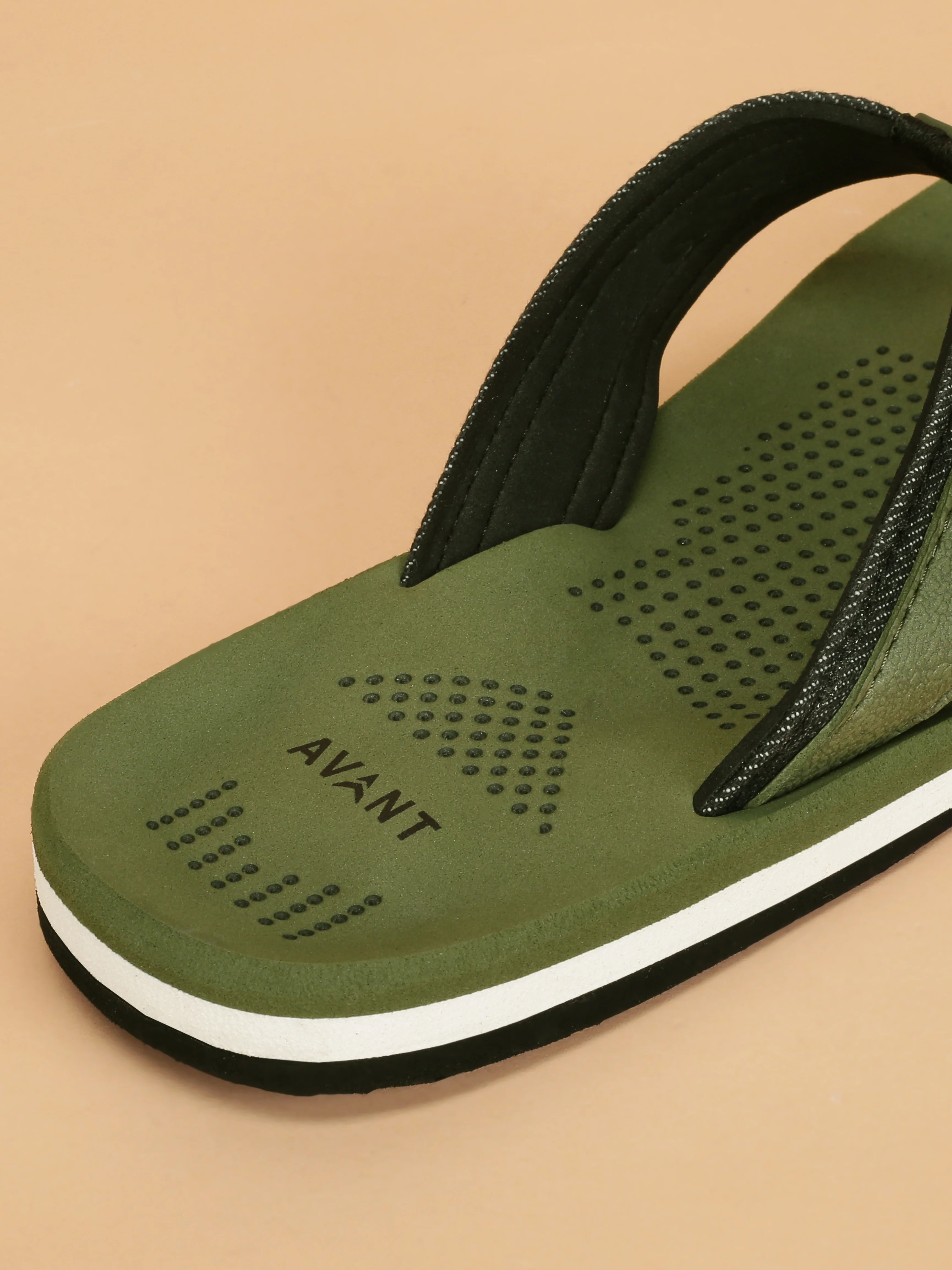 Avant Men's Brook Flip Flops - Green/Black - Image 7