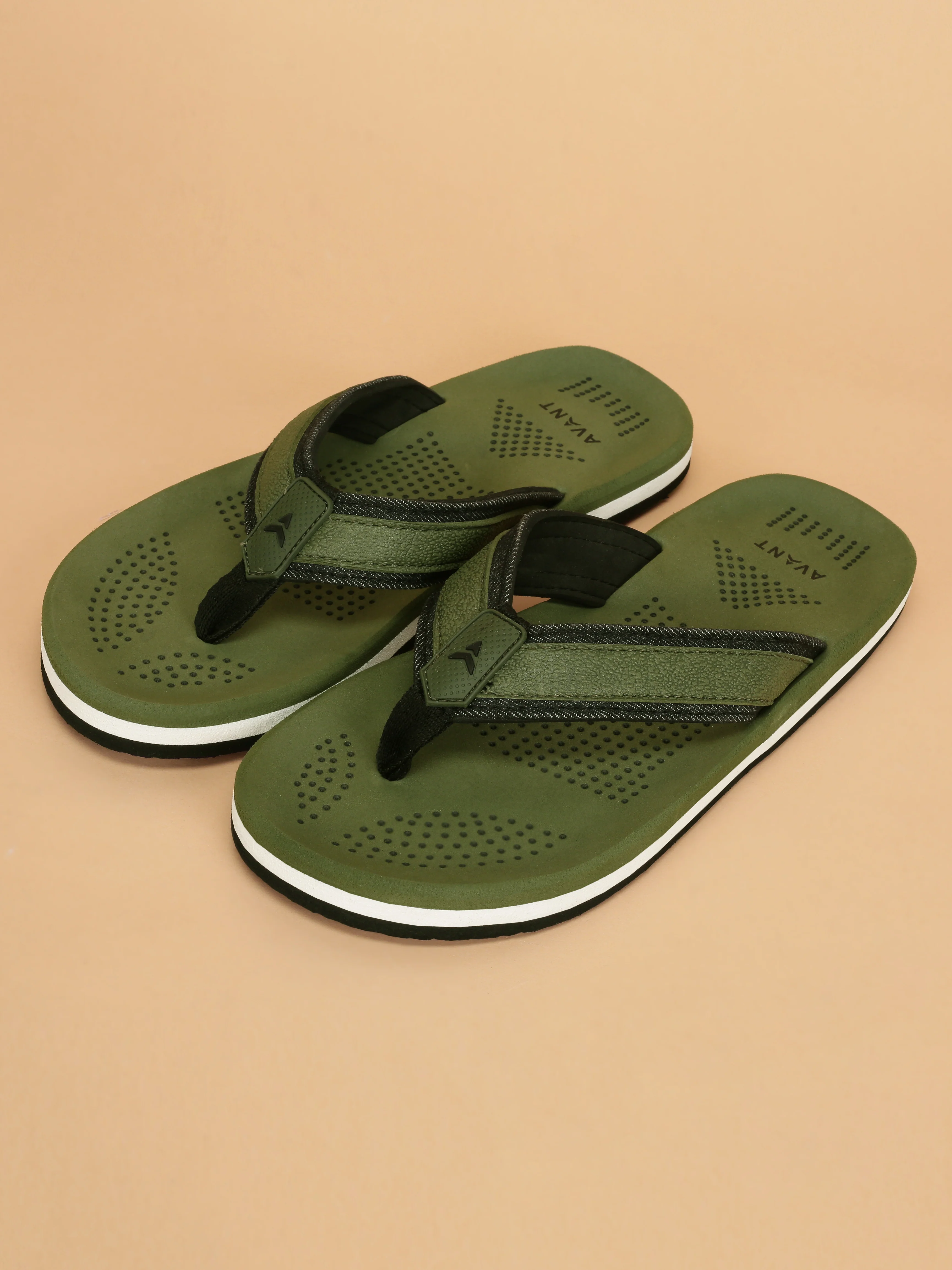 Avant Men's Brook Flip Flops - Green/Black - Image 8