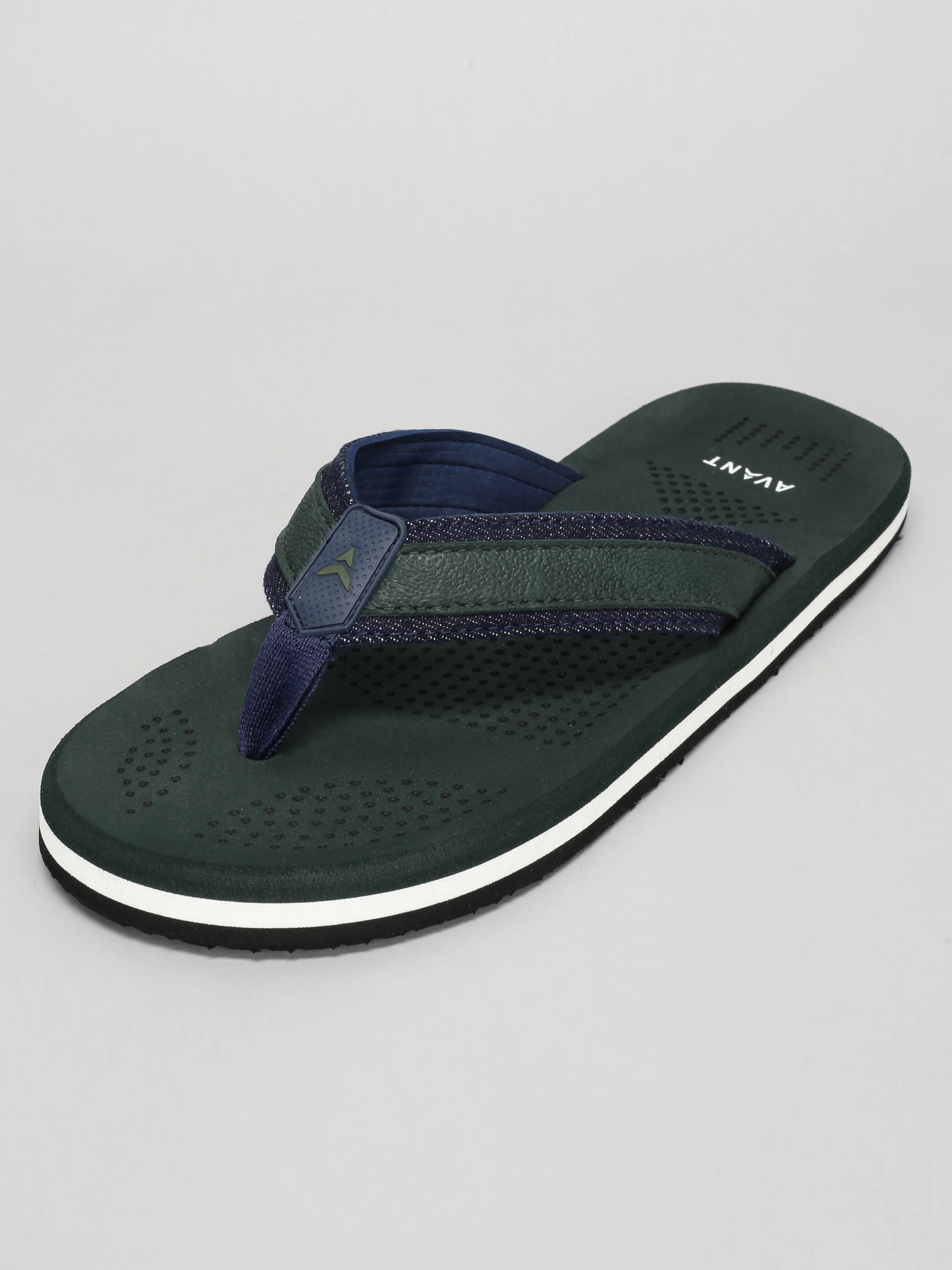 Avant Men's Brook Flip Flops - Green/Navy - Image 3