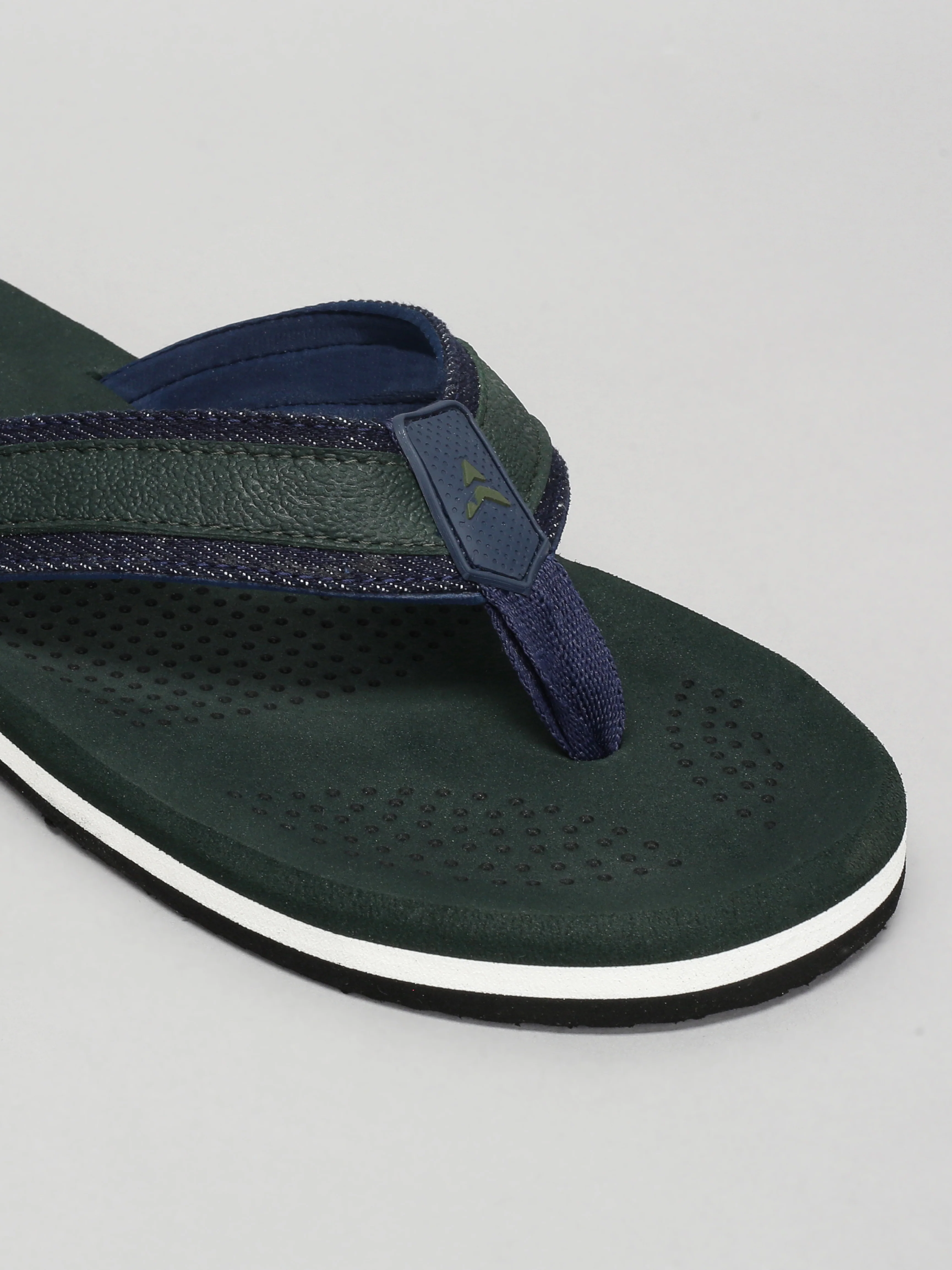 Avant Men's Brook Flip Flops - Green/Navy - Image 6