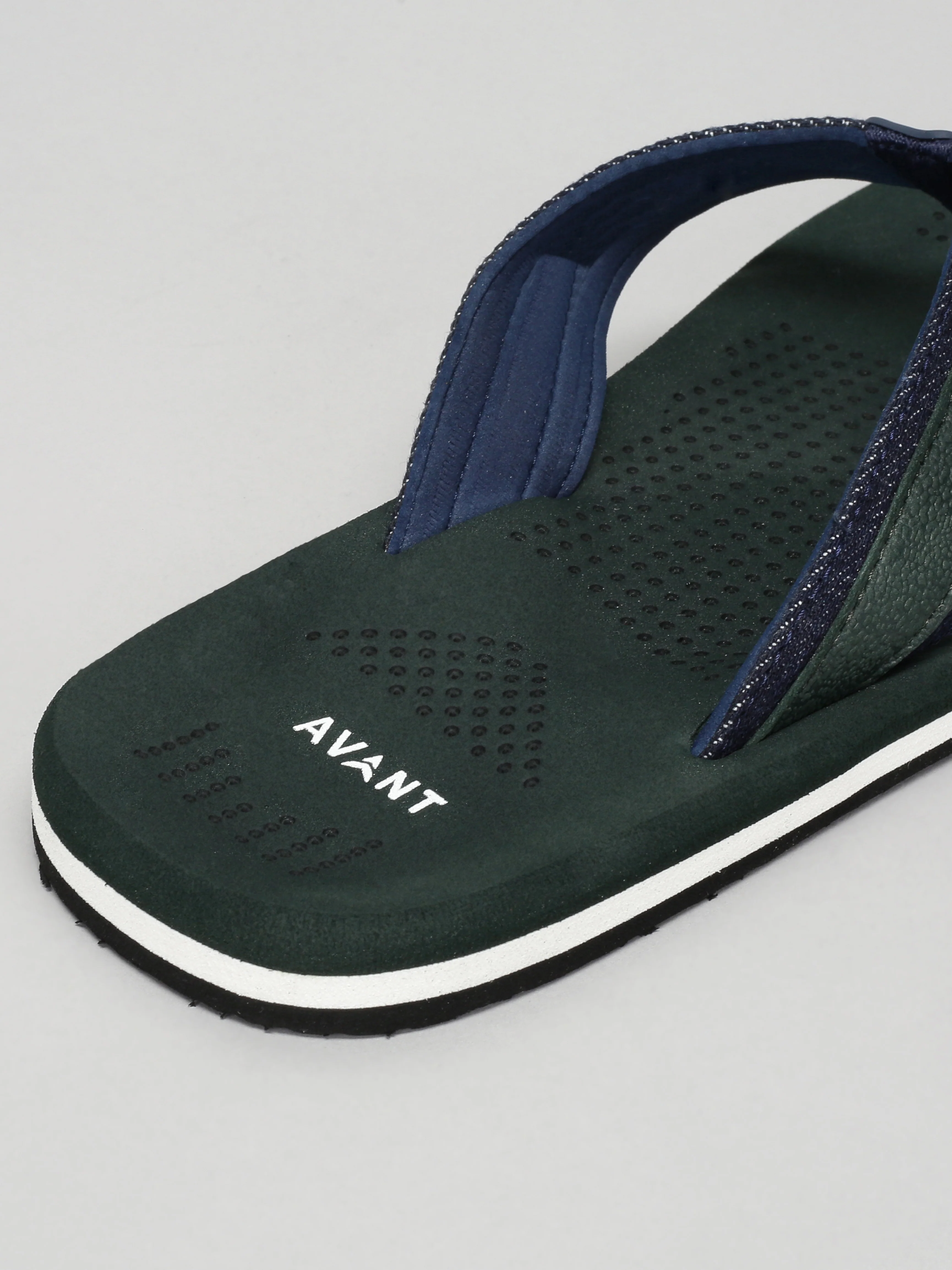 Avant Men's Brook Flip Flops - Green/Navy - Image 7