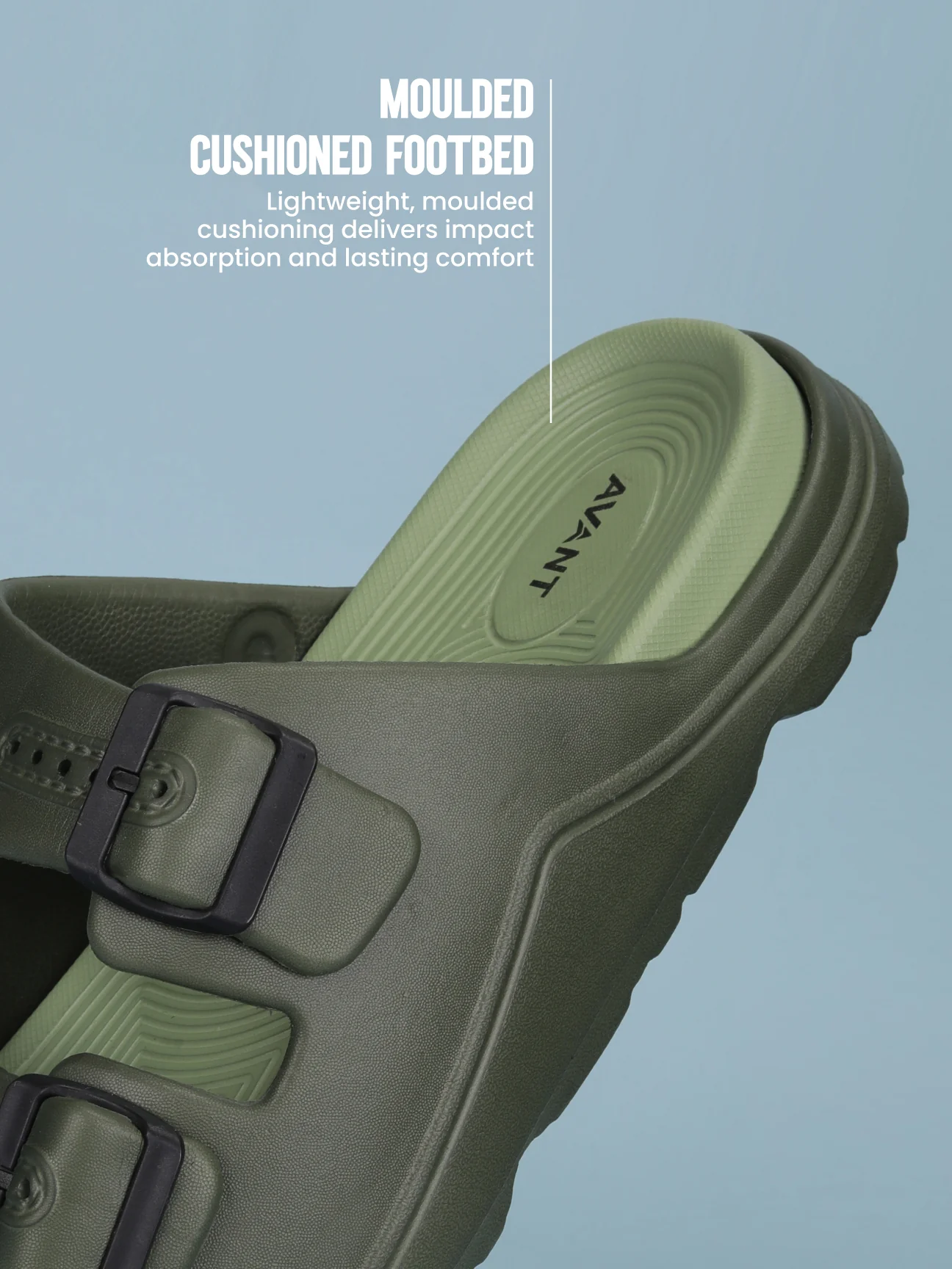 Avant Men's BuckleStride Sliders - Olive - Image 6