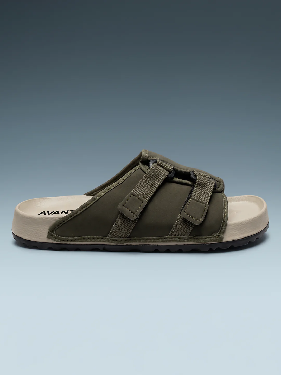 Avant Men's CalmFit Sliders - Olive/Beige - Image 3