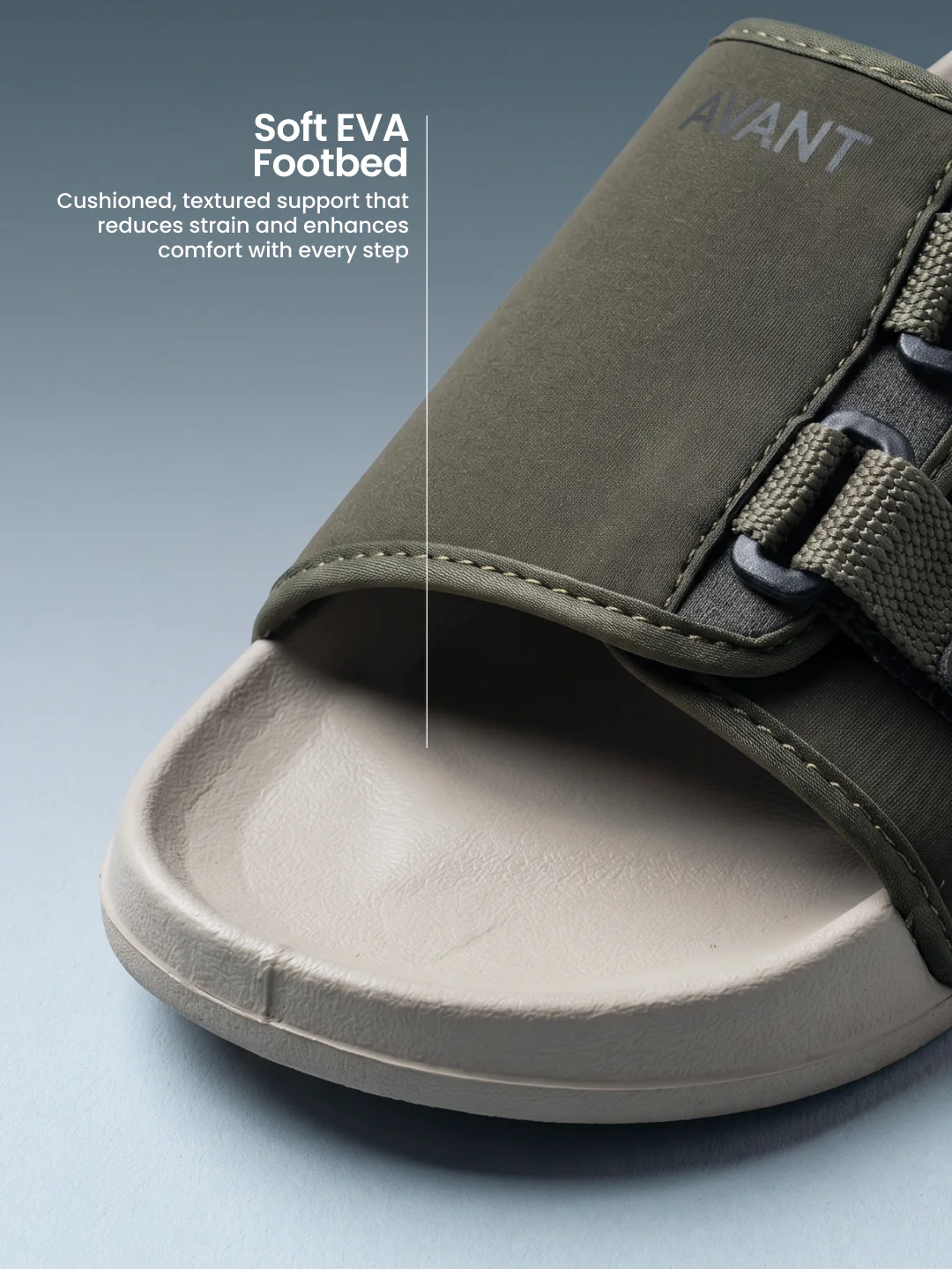 Avant Men's CalmFit Sliders - Olive/Beige - Image 5