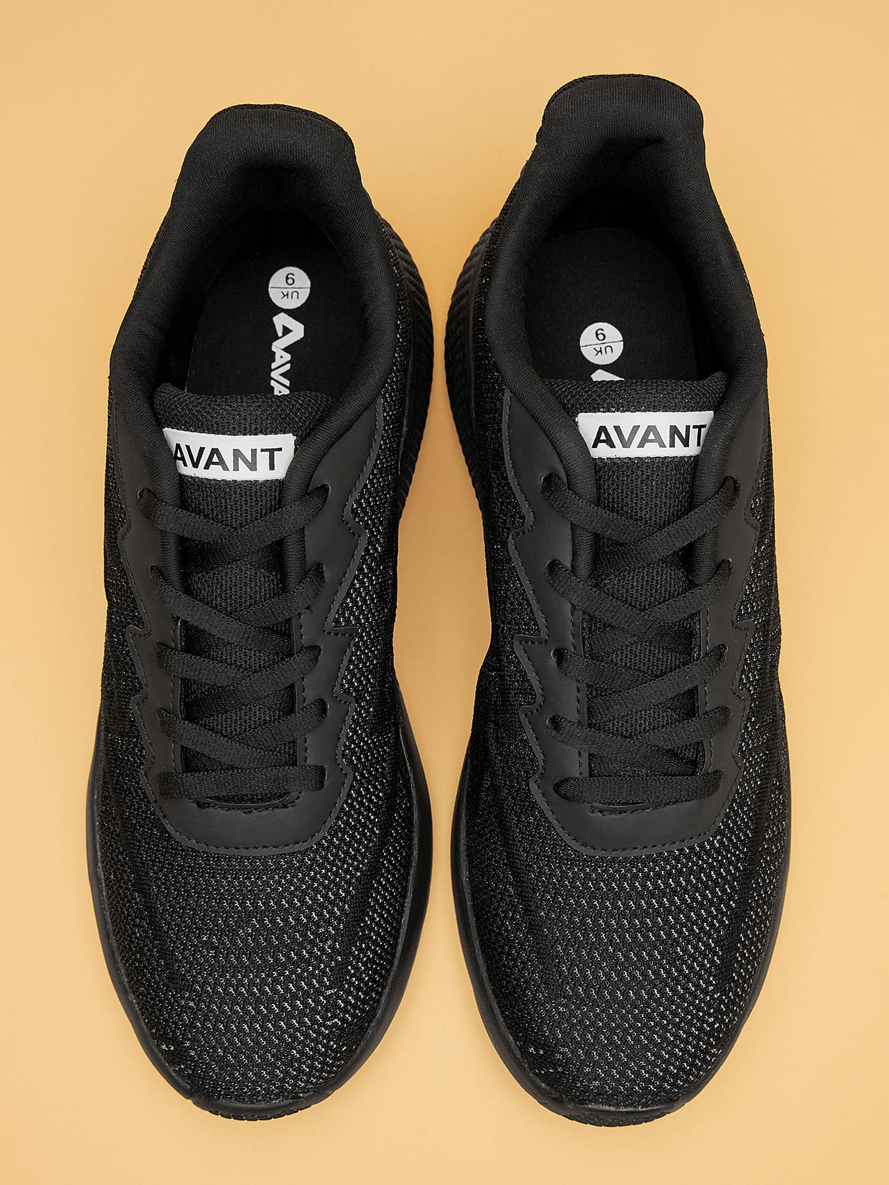 Avant Men's Classic Knitted Walking Shoes- Black - Image 7