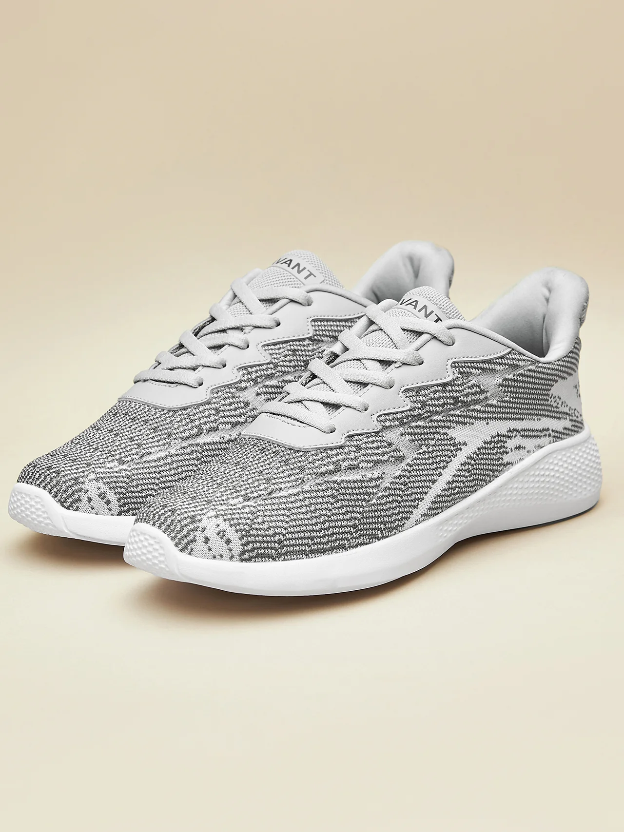 Avant Men's Classic Knitted Walking Shoes- Beige - Image 4