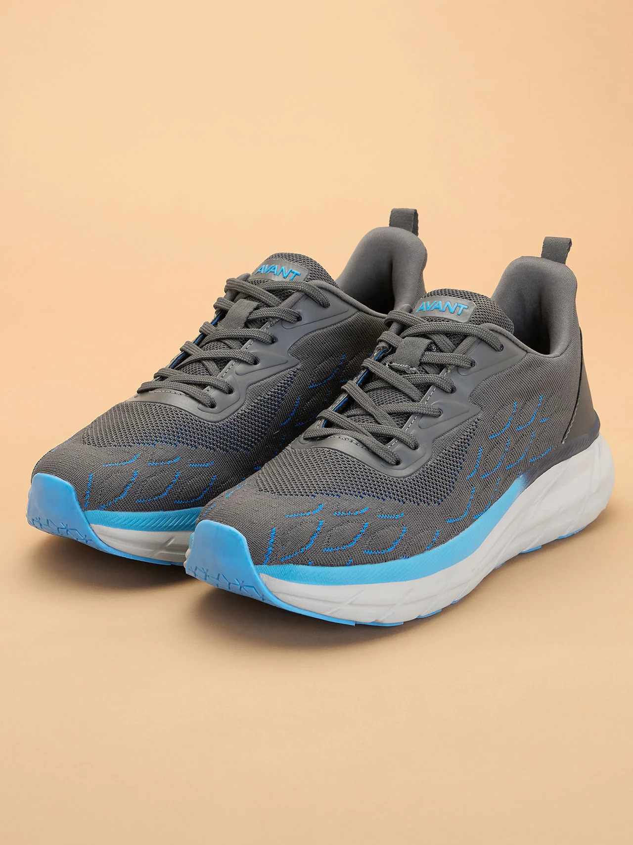 Avant Men's Cruiser Running Shoes - Grey/Blue - Image 4
