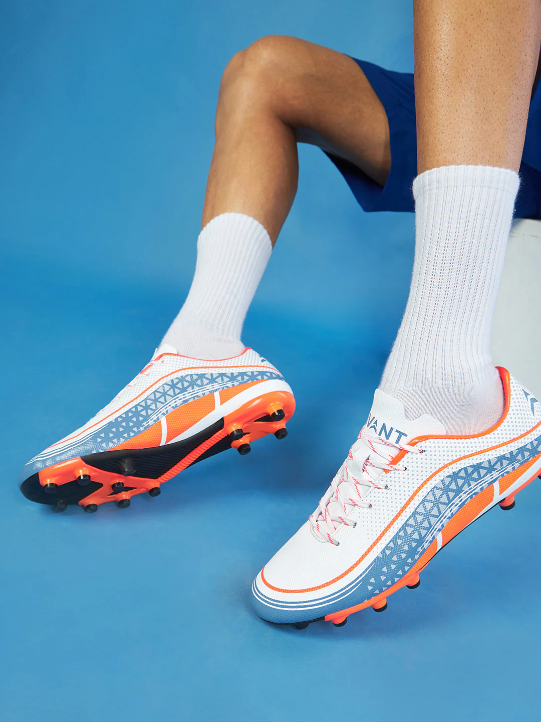 Avant Men's CruiseX Football Shoes - White/Blue - Image 2