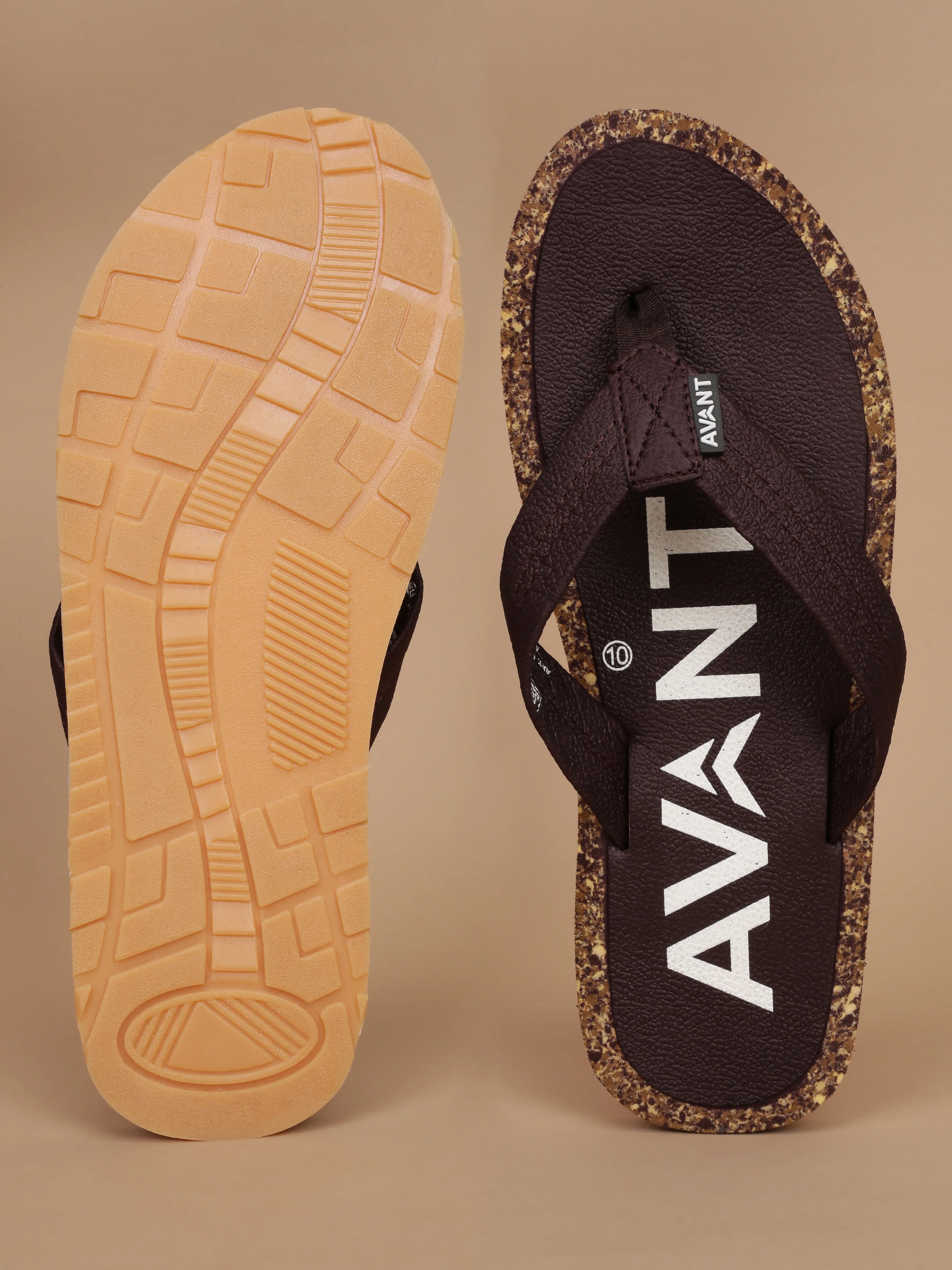 Avant Men's Crux Flip Flops - Brown - Image 6