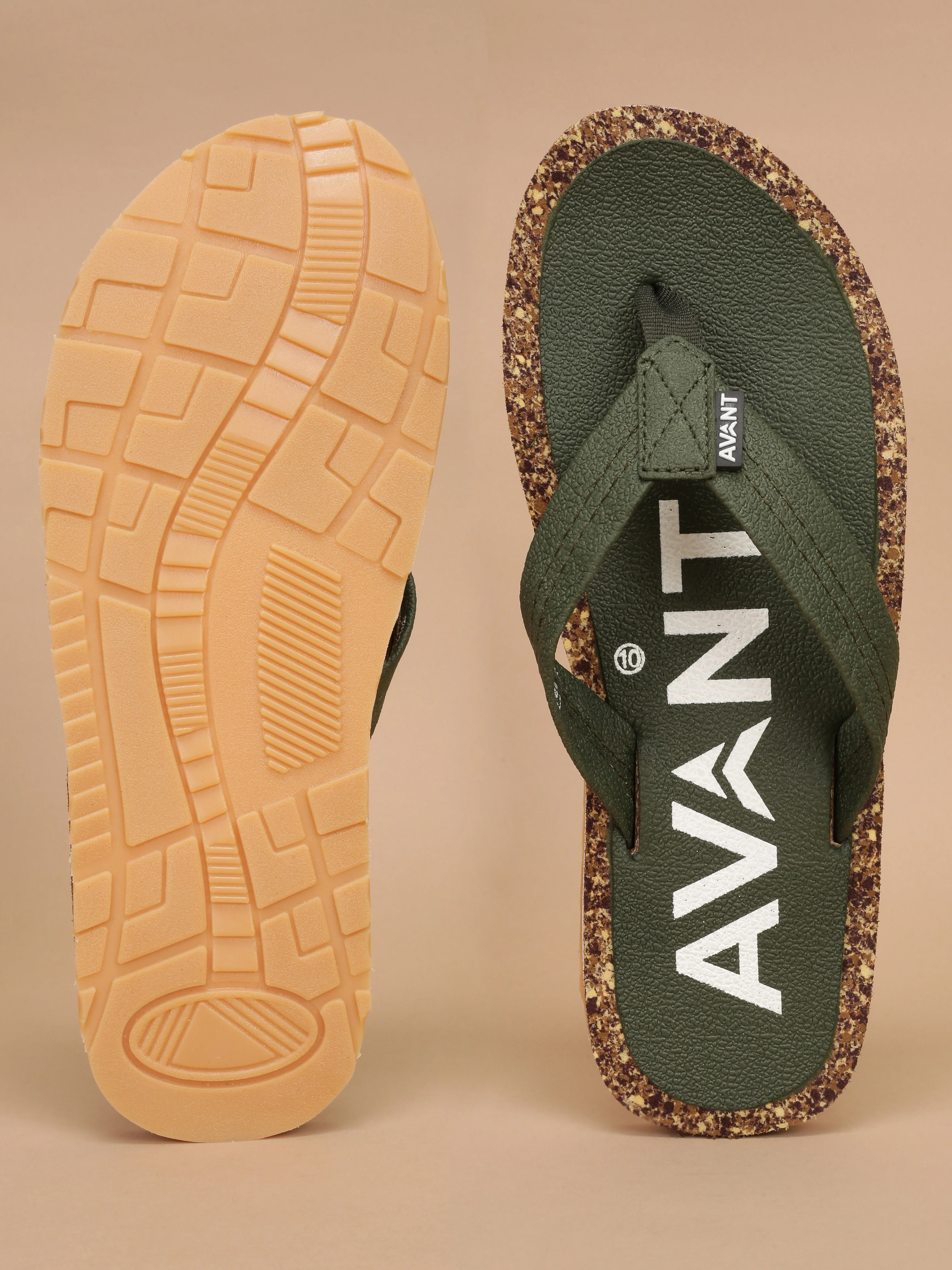 Avant Men's Crux Flip Flops - Olive - Image 6