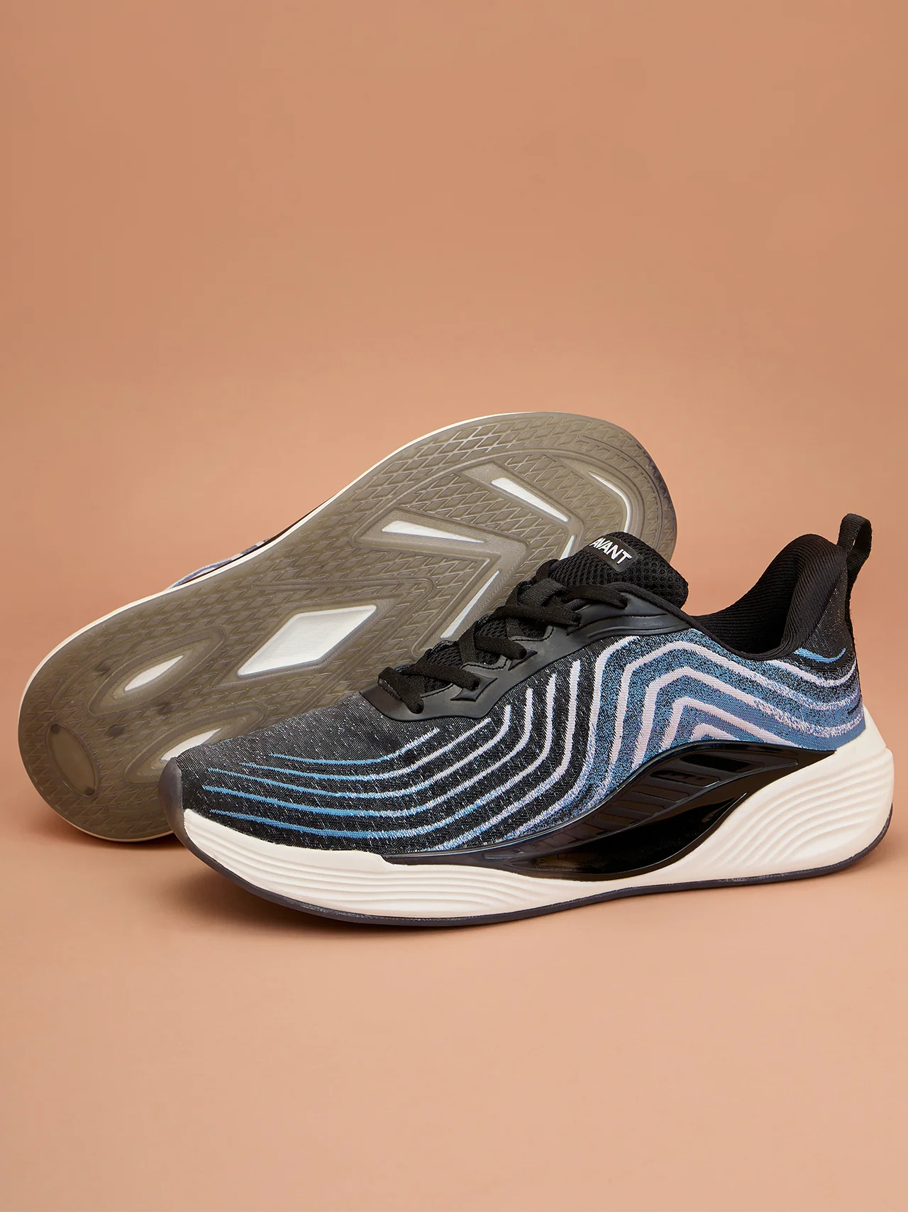 Avant Men's Cyclone Running Shoes - Black/Navy Blue - Image 5