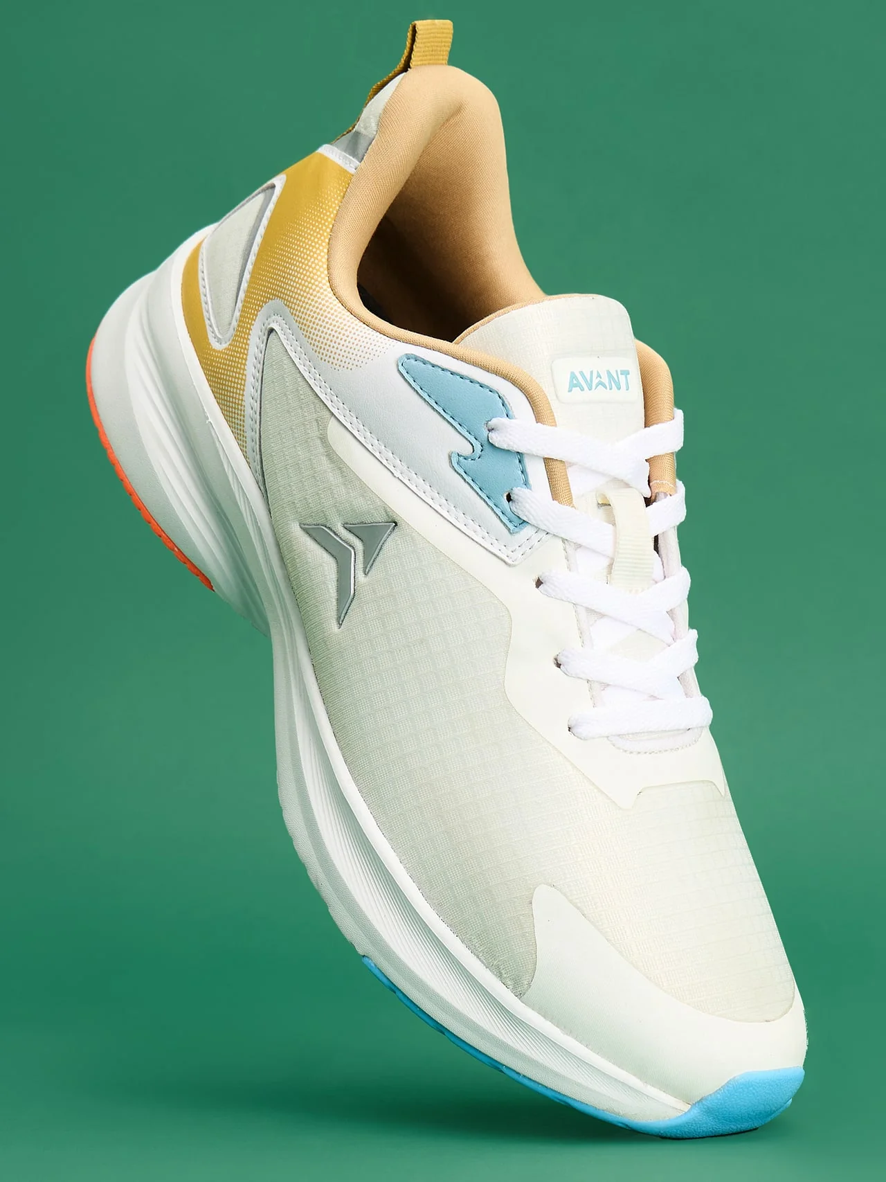 Avant Men's Delux Running Shoes - White/Gold - Image 5
