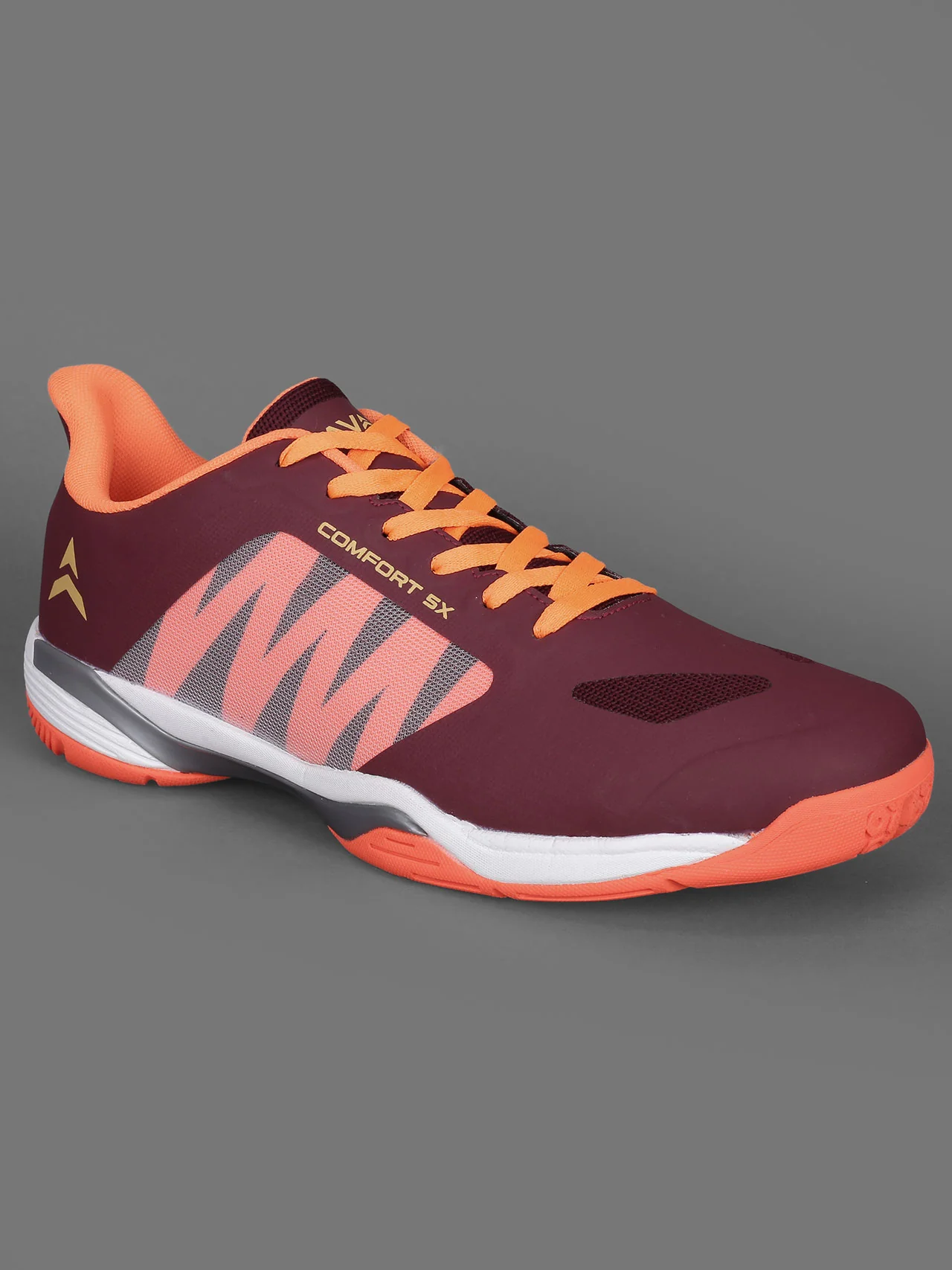 Avant Men's Dynamo Badminton Shoes - Maroon/Orange - Image 2