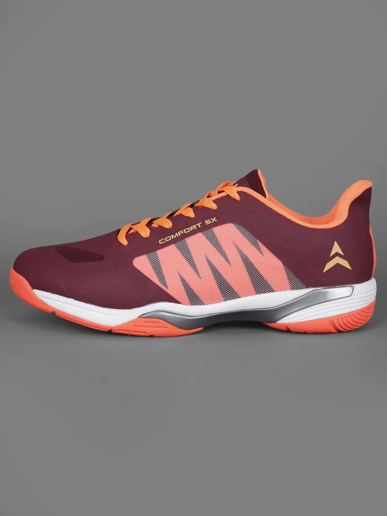 Avant Men's Dynamo Badminton Shoes - Maroon/Orange - Image 3
