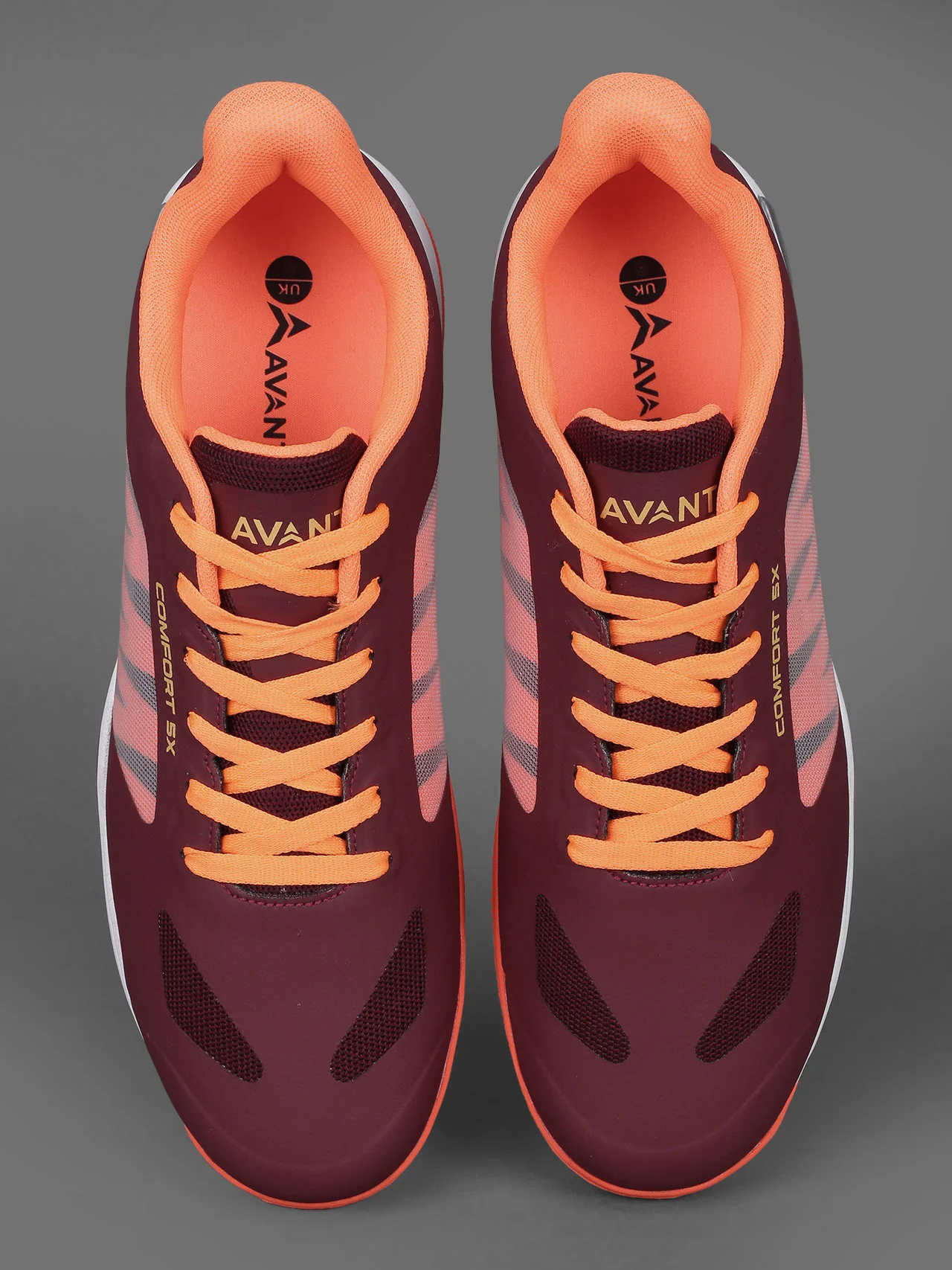 Avant Men's Dynamo Badminton Shoes - Maroon/Orange - Image 7