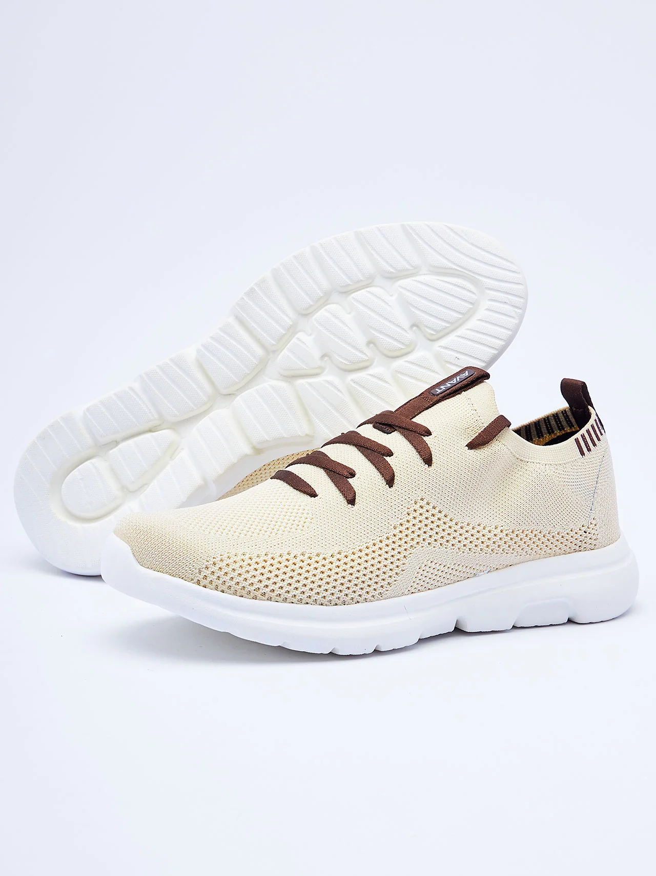 Avant Men's Everglide Running Shoes-Cream - Image 8