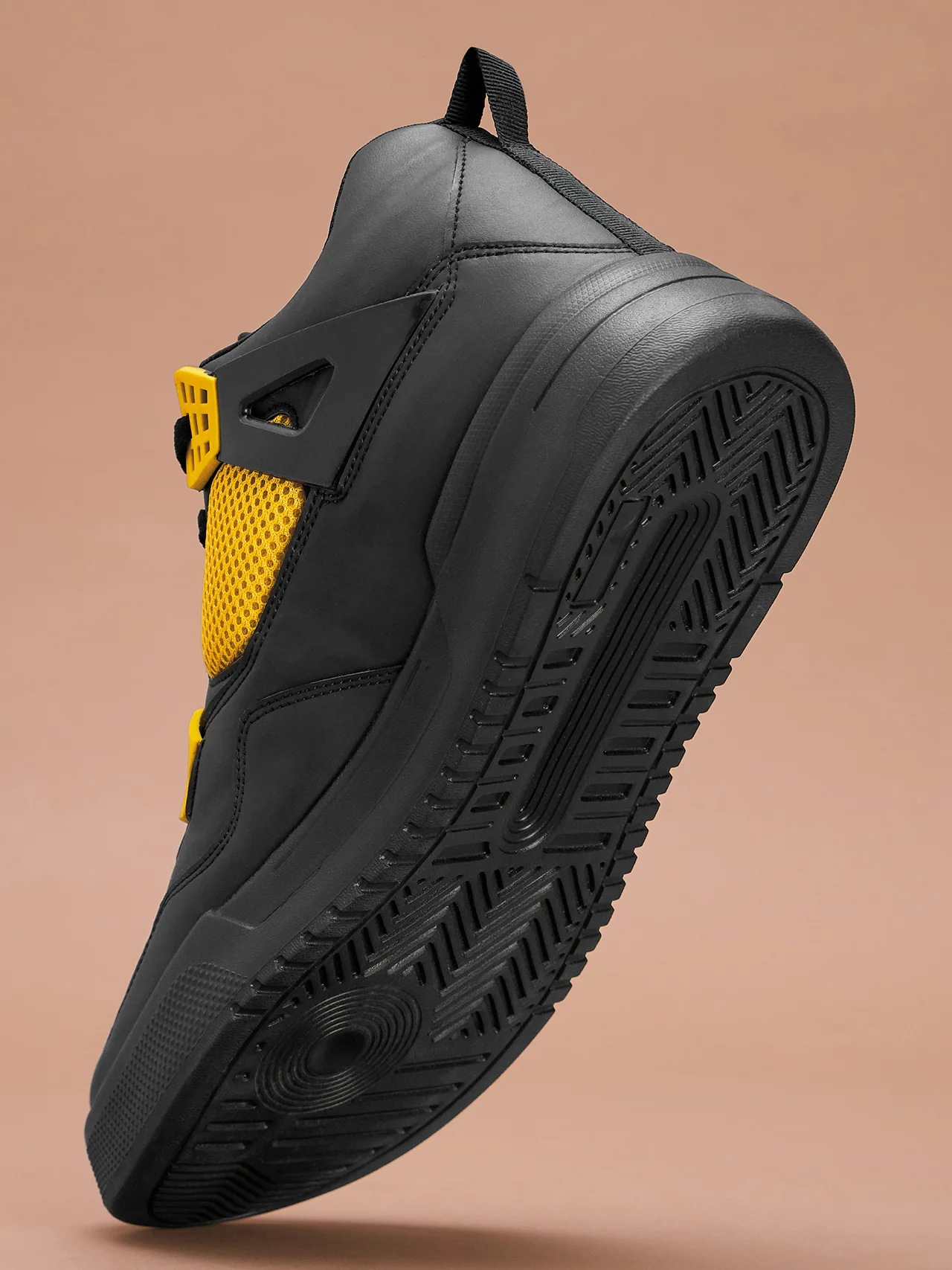 Avant Men's Felix Sneaker Shoes - Black / Yellow - Image 9