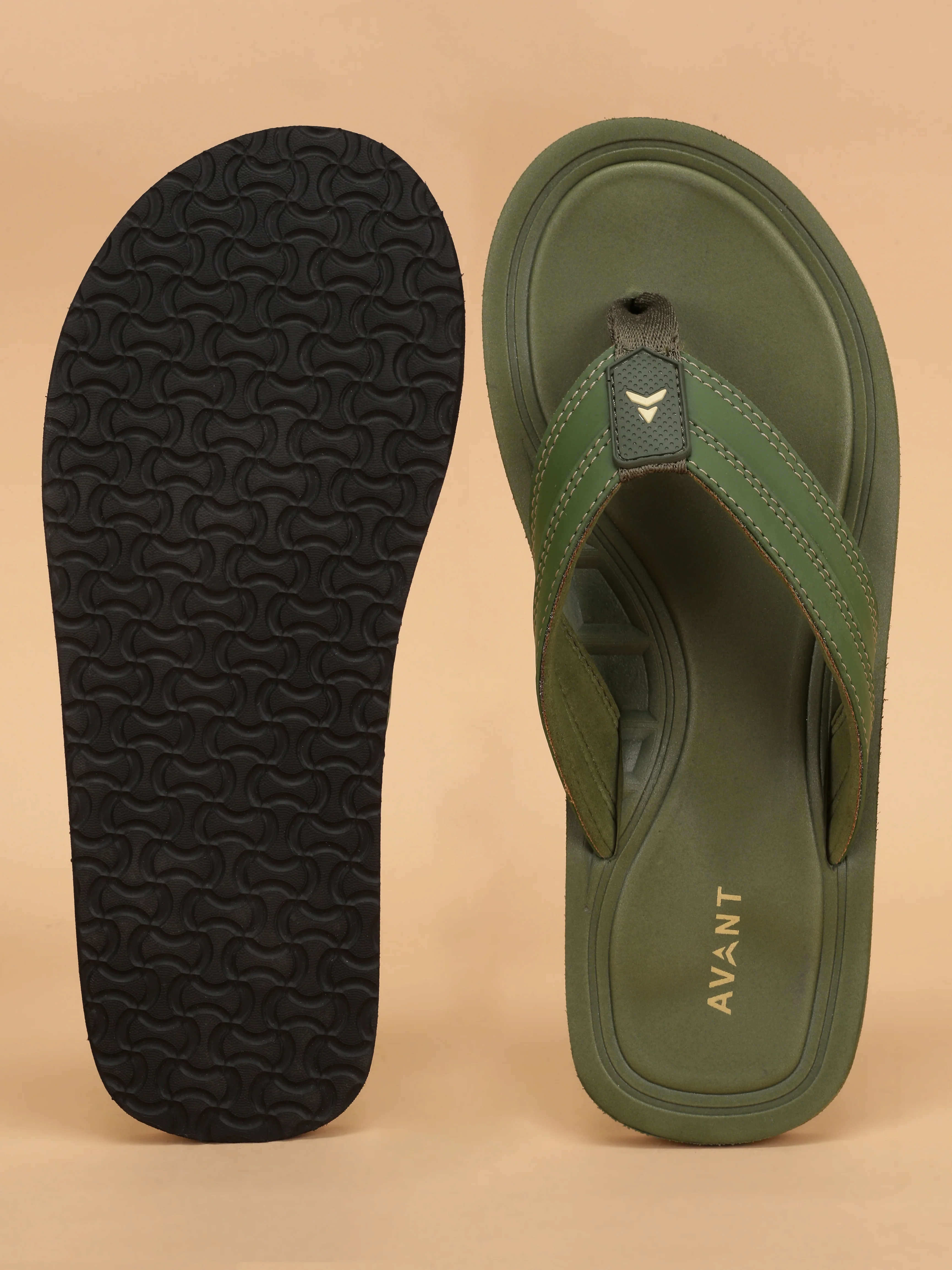 Avant Men's Flint Flip Flops - Olive - Image 4