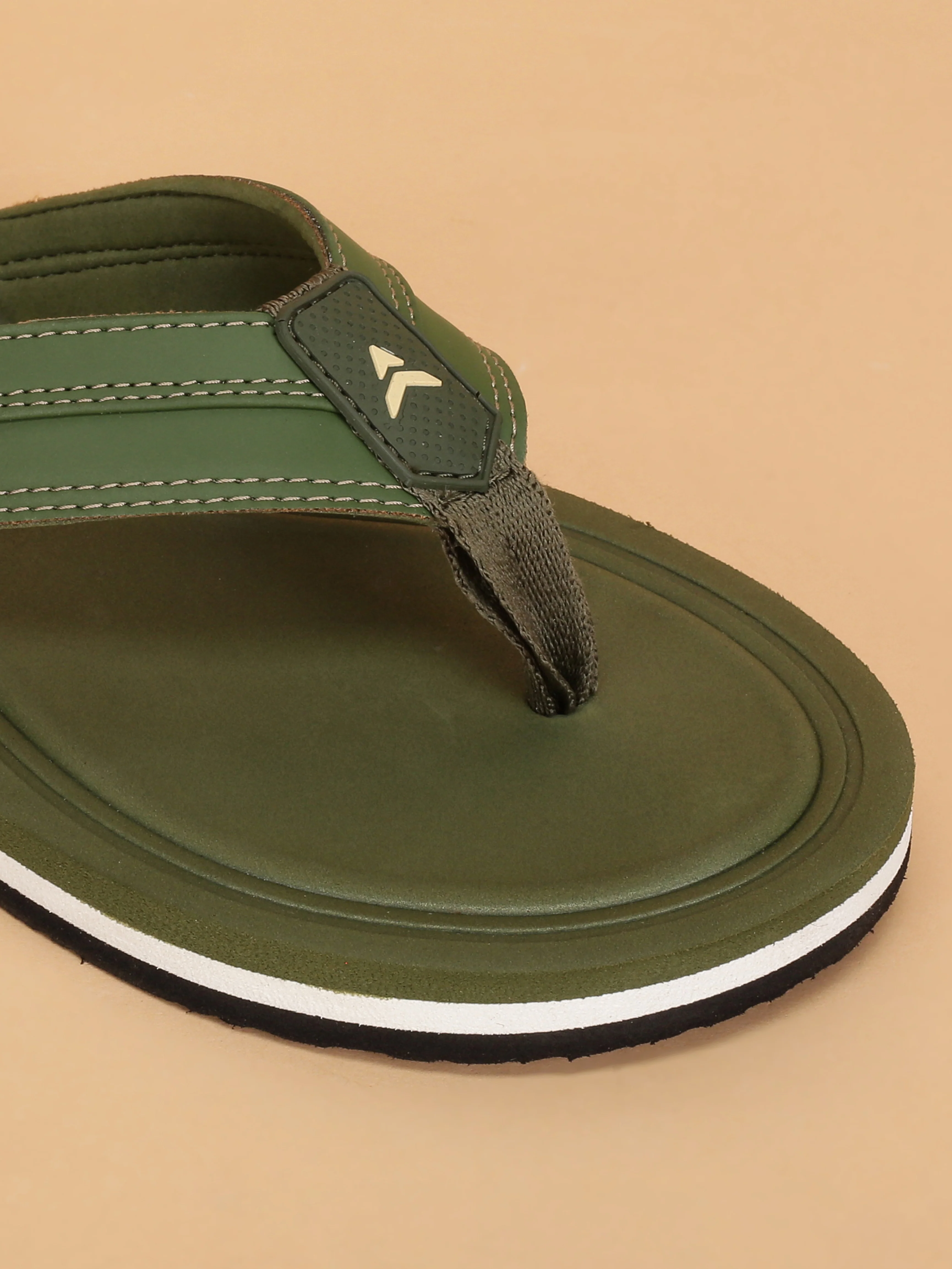 Avant Men's Flint Flip Flops - Olive - Image 6