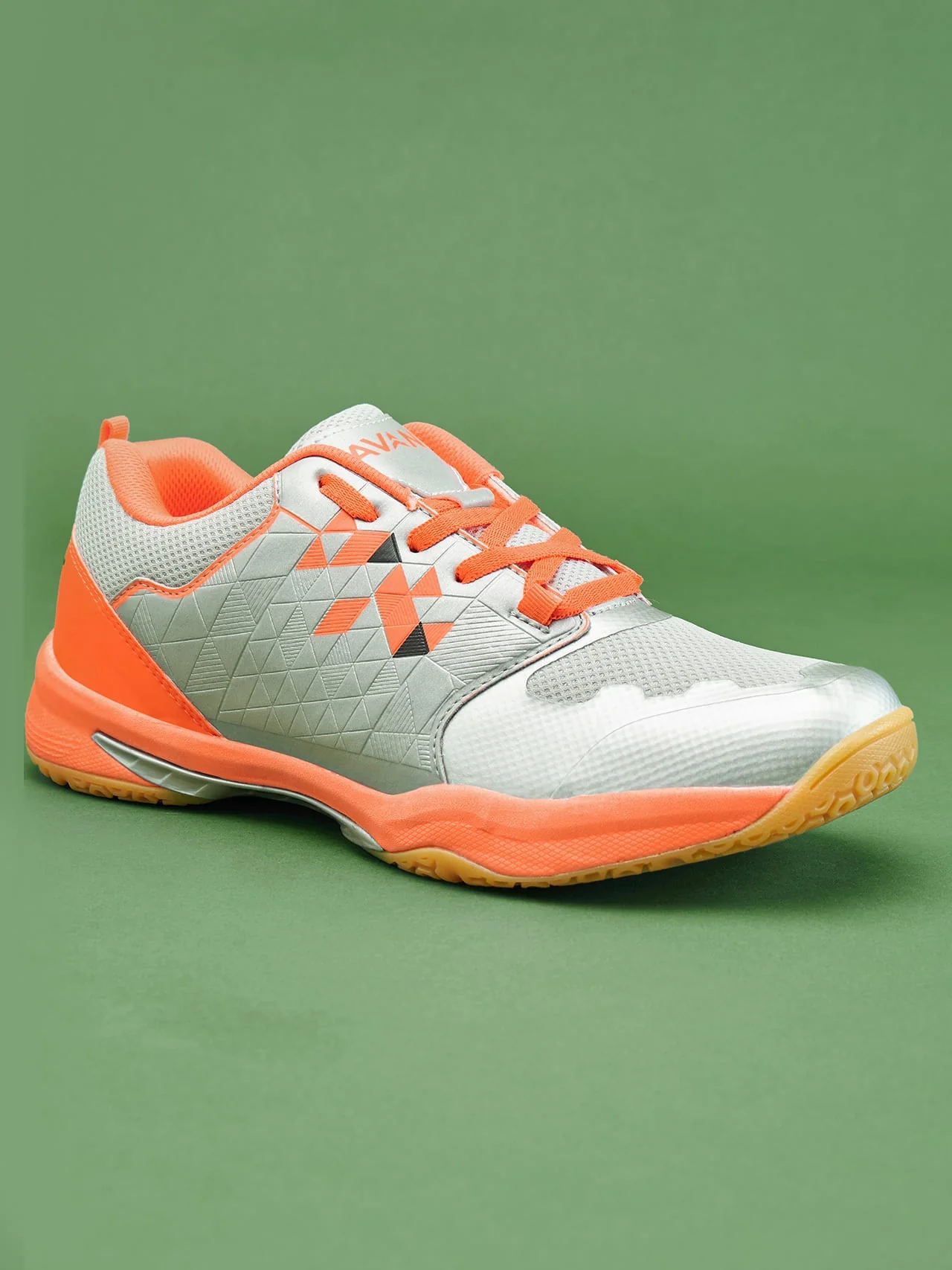 Avant Men's FluidX 2.0 Badminton Shoes-Grey/Orange - Image 2