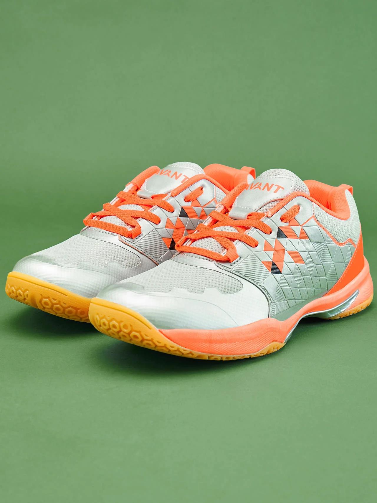 Avant Men's FluidX 2.0 Badminton Shoes-Grey/Orange - Image 6