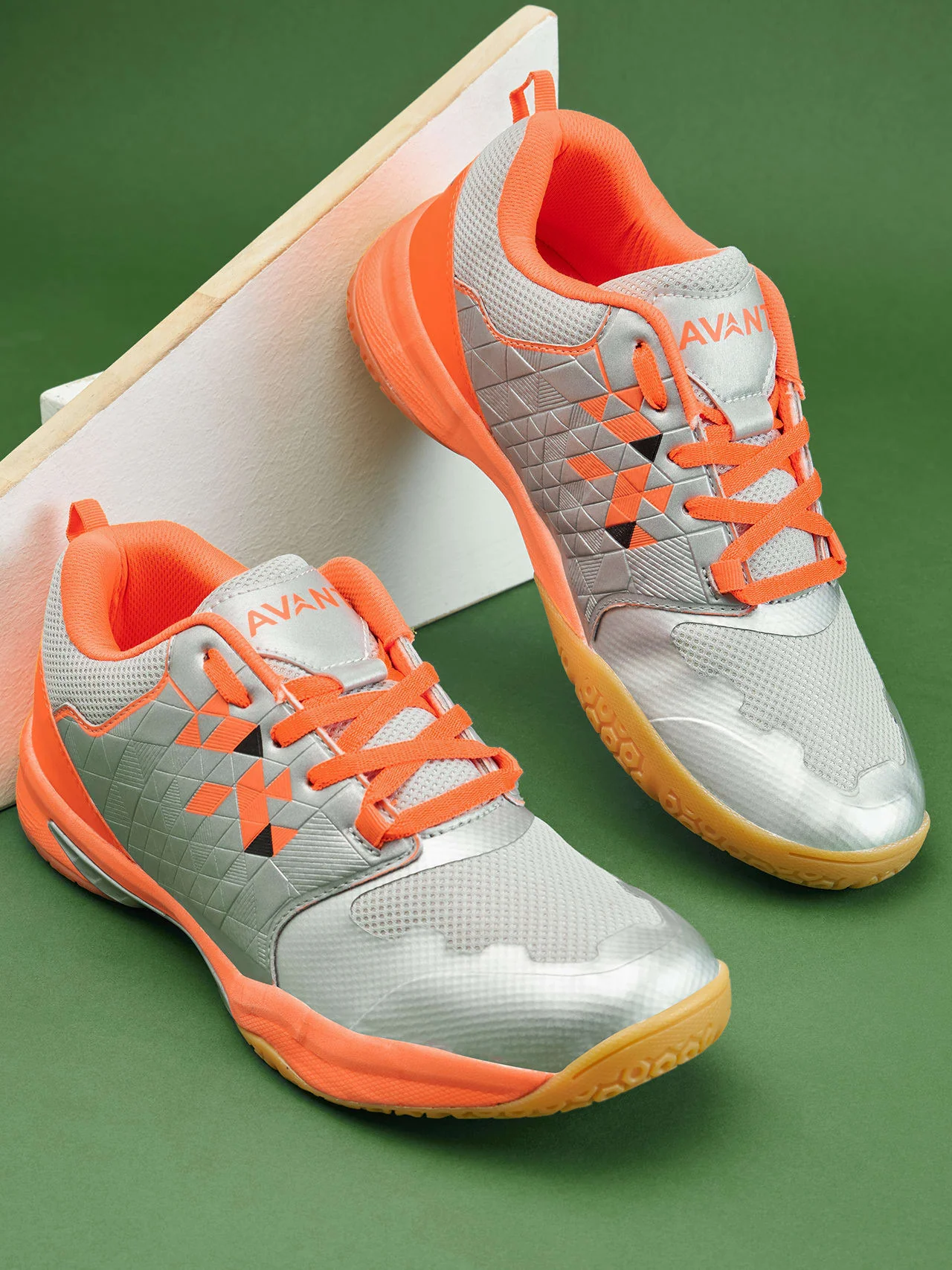 Avant Men's FluidX 2.0 Badminton Shoes-Grey/Orange - Image 8