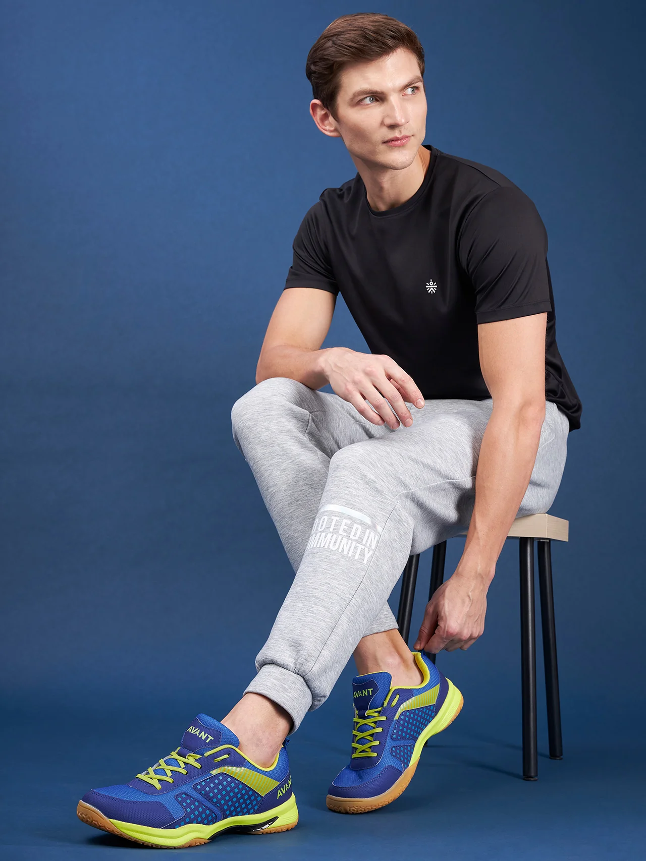 Avant Men's FluidX Badminton Shoes- Blue/Yellow - Image 6