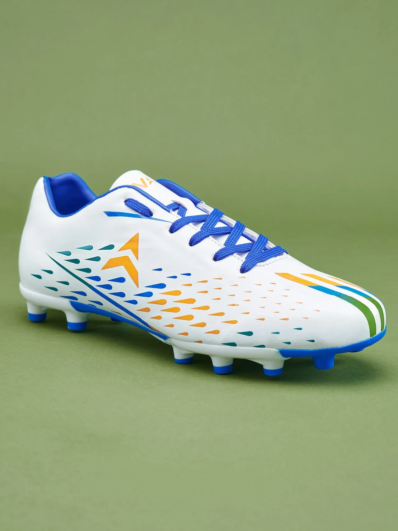 Avant Men's FreeKick Football Shoes-White/Blue - Image 5