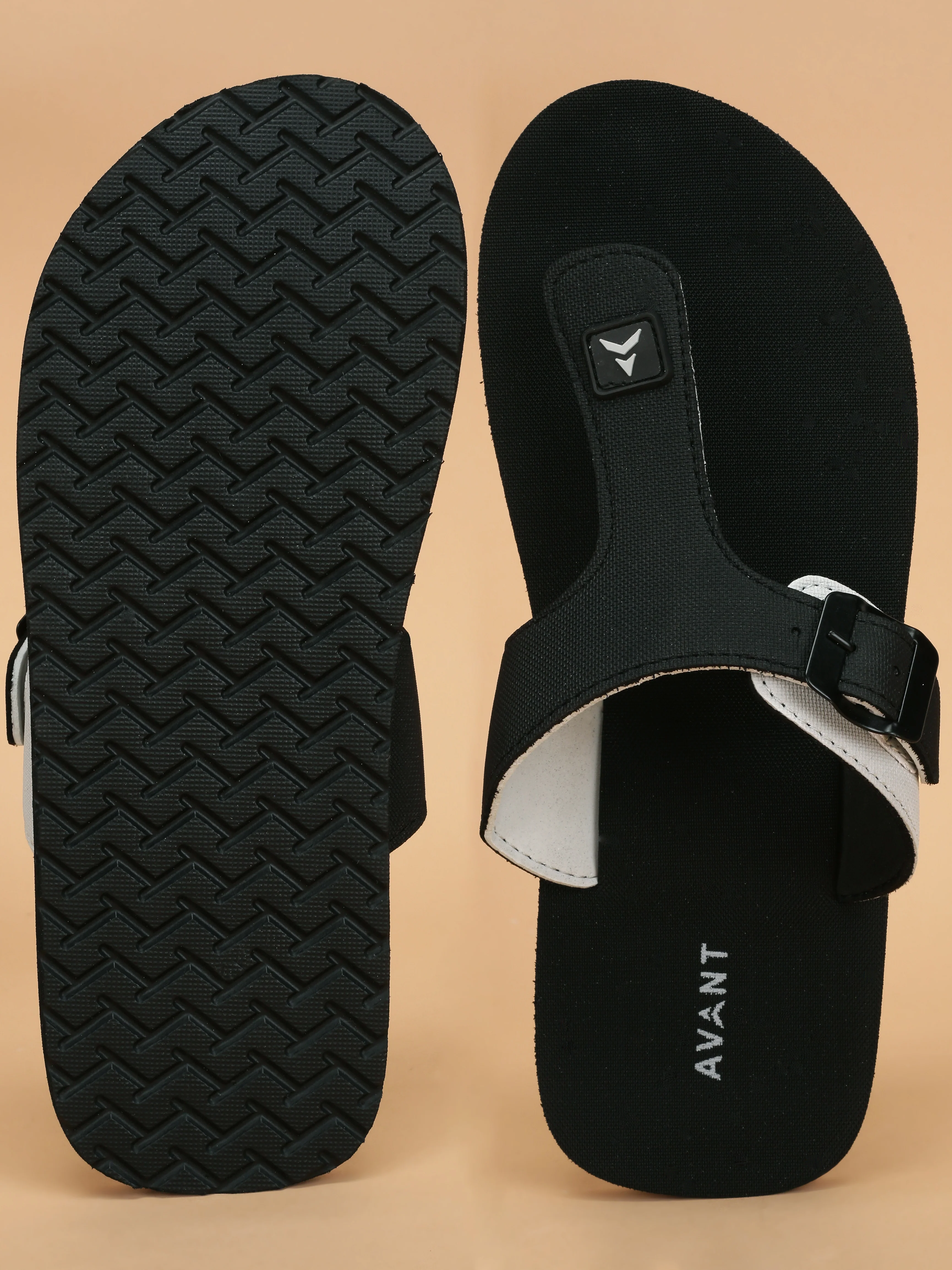 Avant Men's FusionGrip Flip Flops - Black/White - Image 5