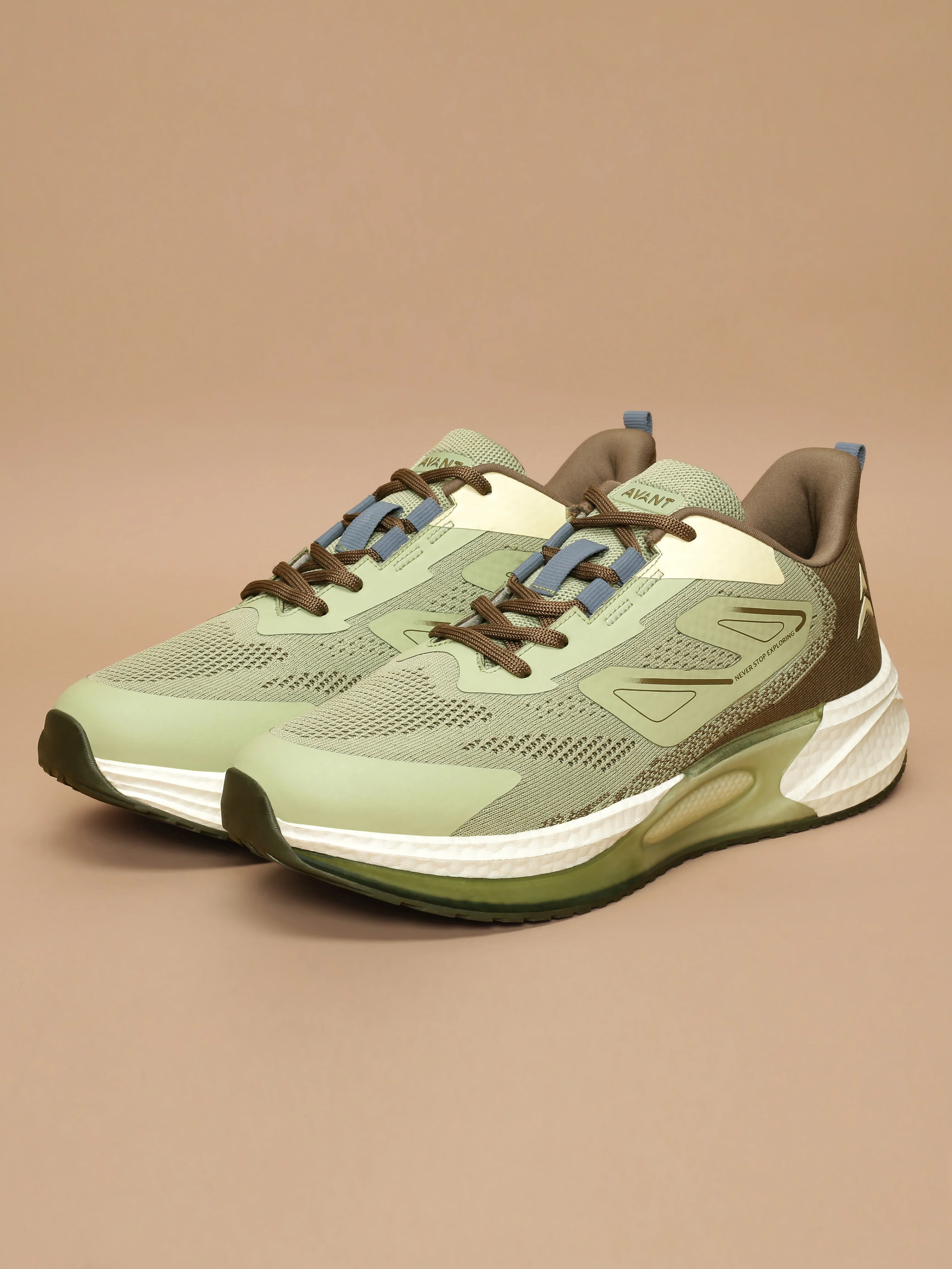 Avant Men's Gravitas Running Shoes - Green/Brown - Image 11