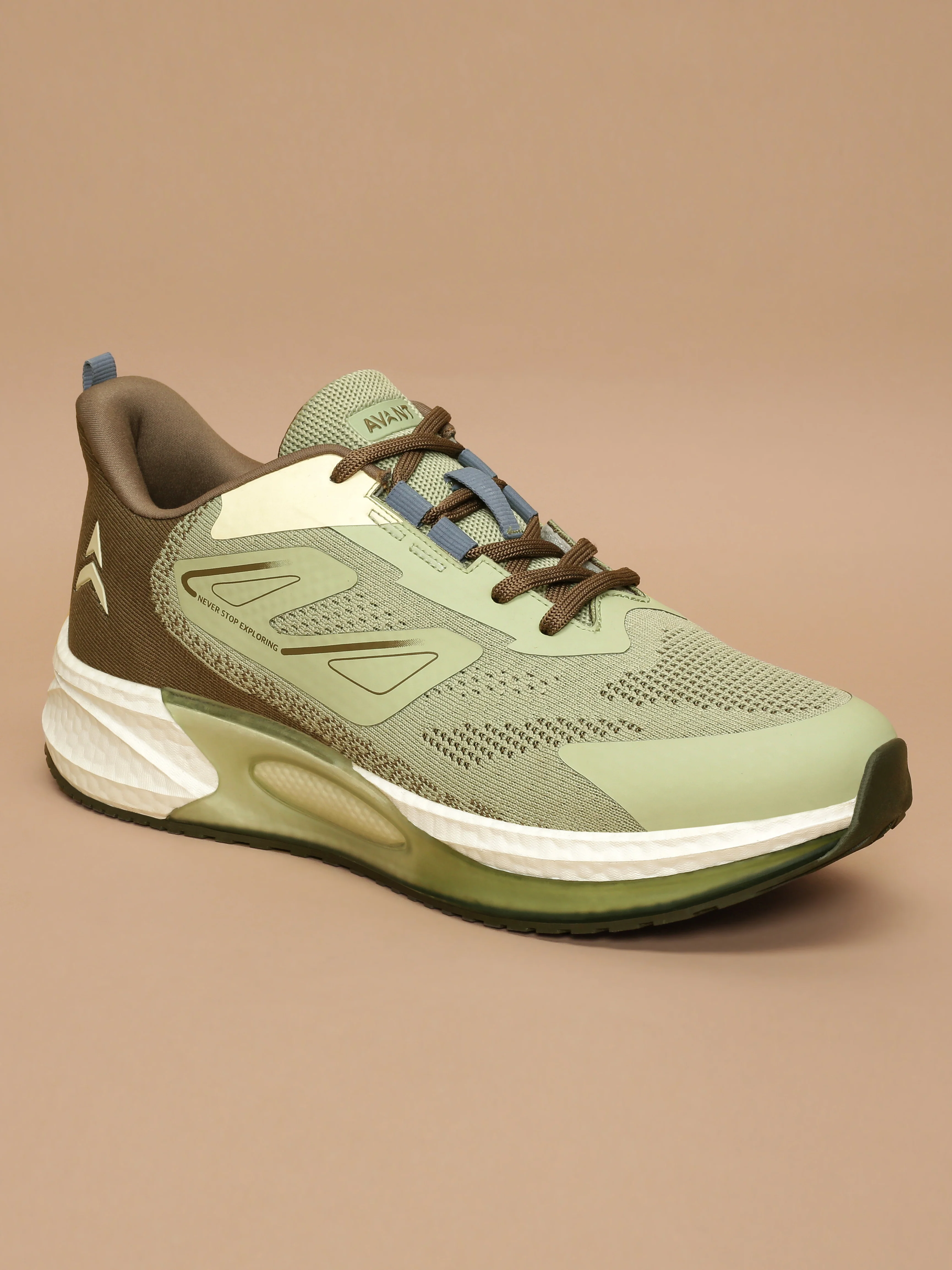 Avant Men's Gravitas Running Shoes - Green/Brown - Image 4