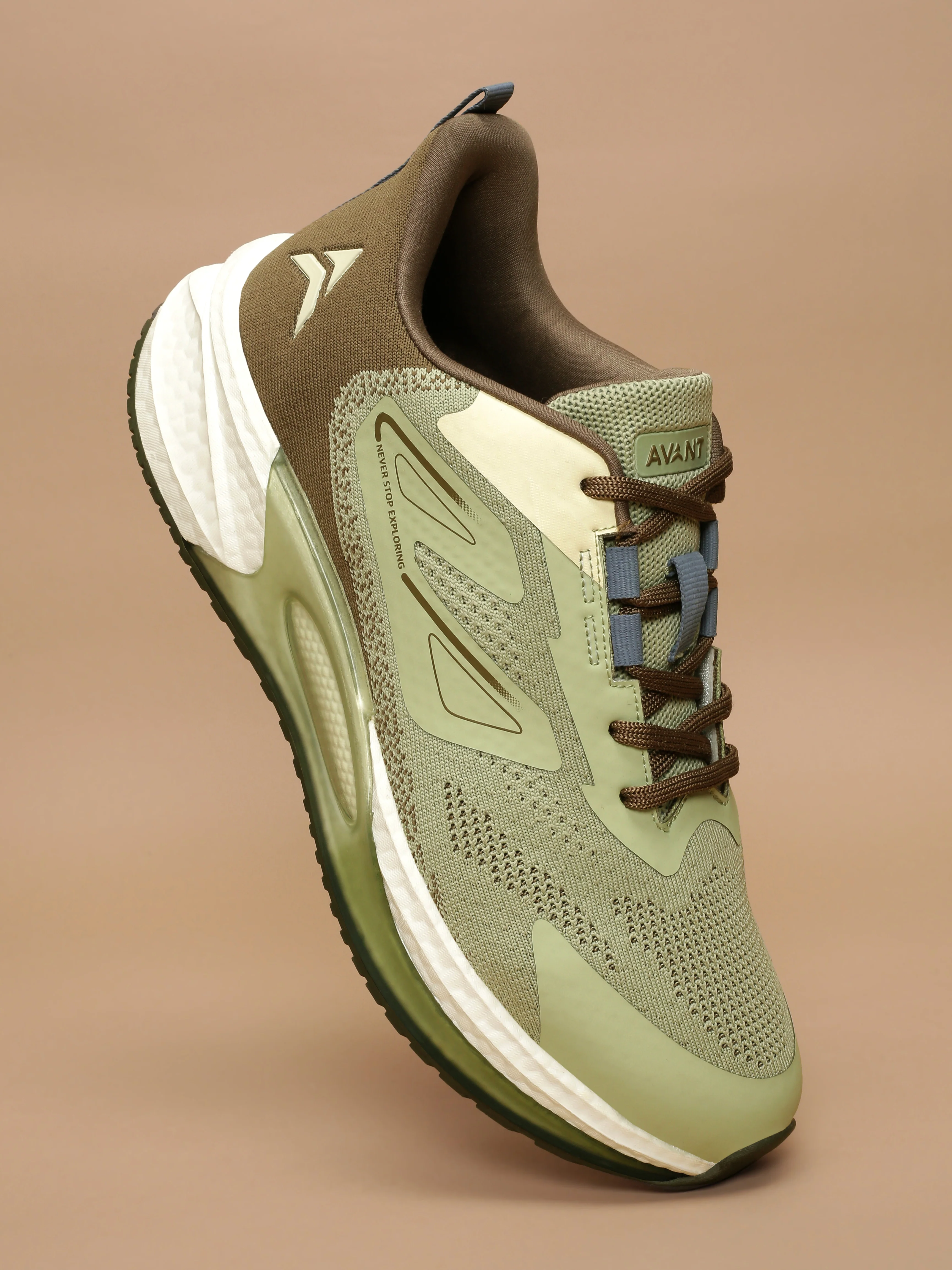 Avant Men's Gravitas Running Shoes - Green/Brown - Image 5