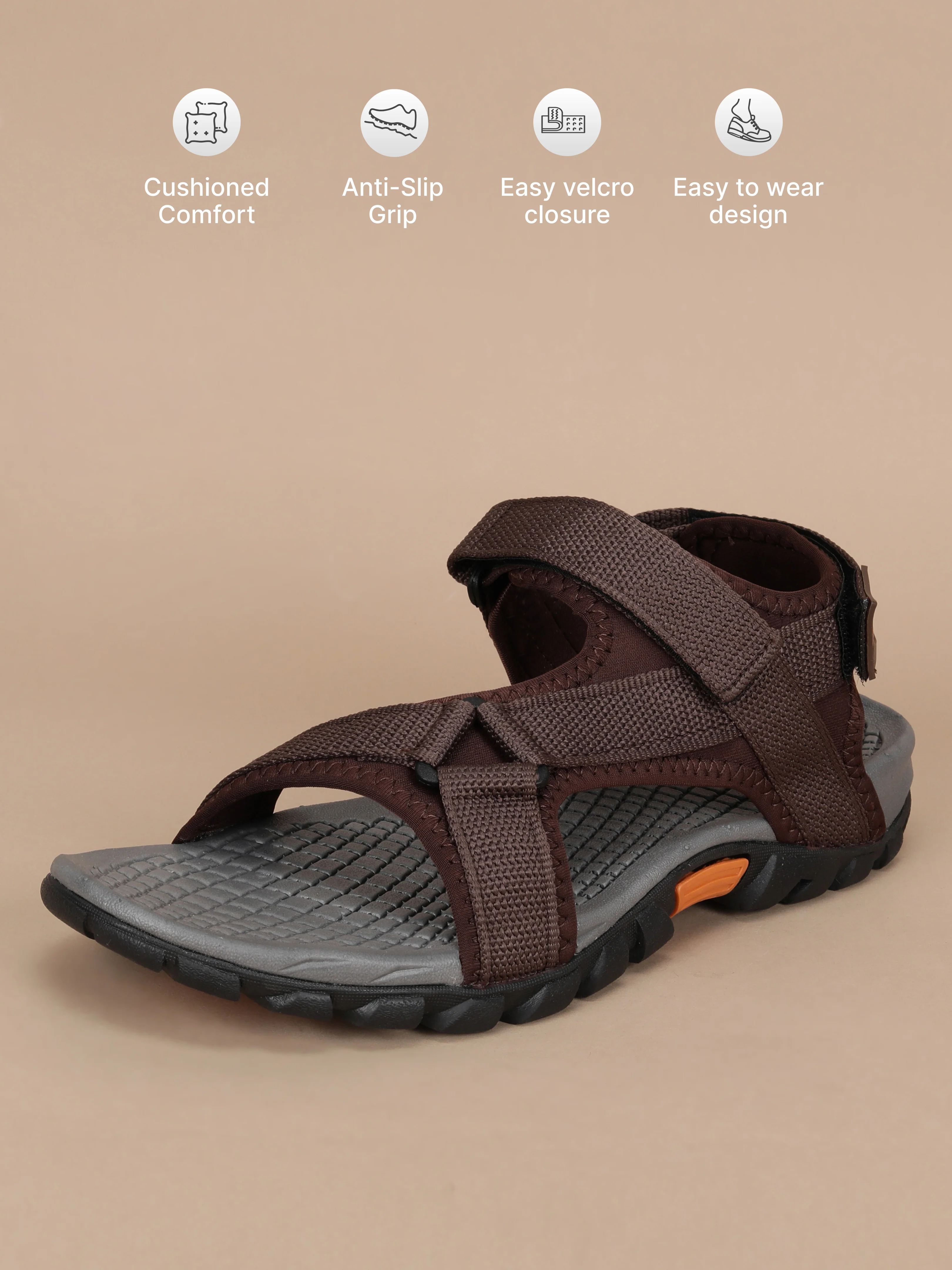 Avant Men's Gripper Sandals - Beige - Image 4