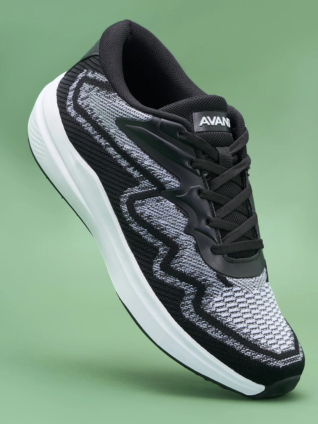Avant Men's GripUp Running Shoes - Black/White - Image 5