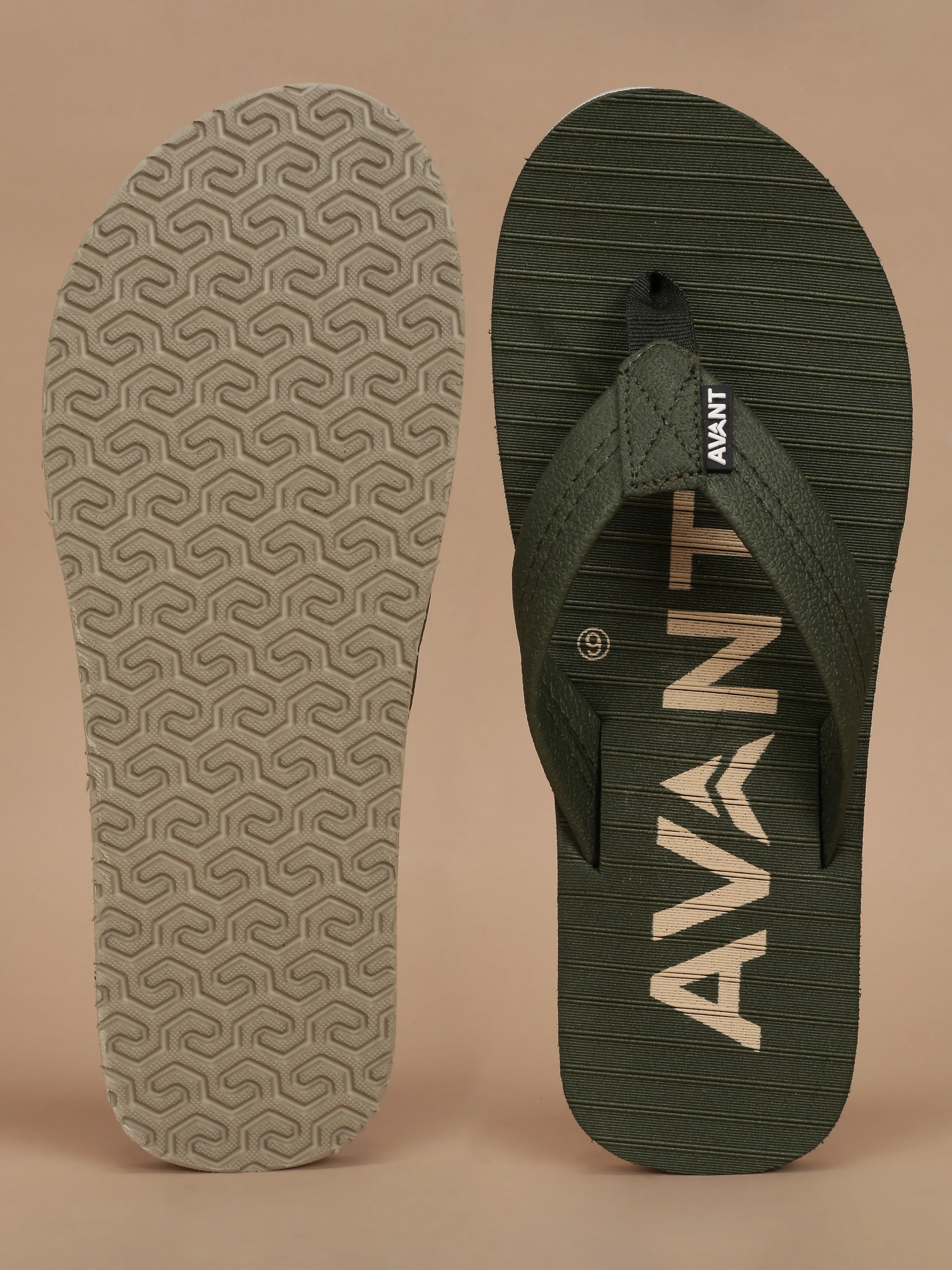 Avant Men's Haven Flip Flops - Olive - Image 5