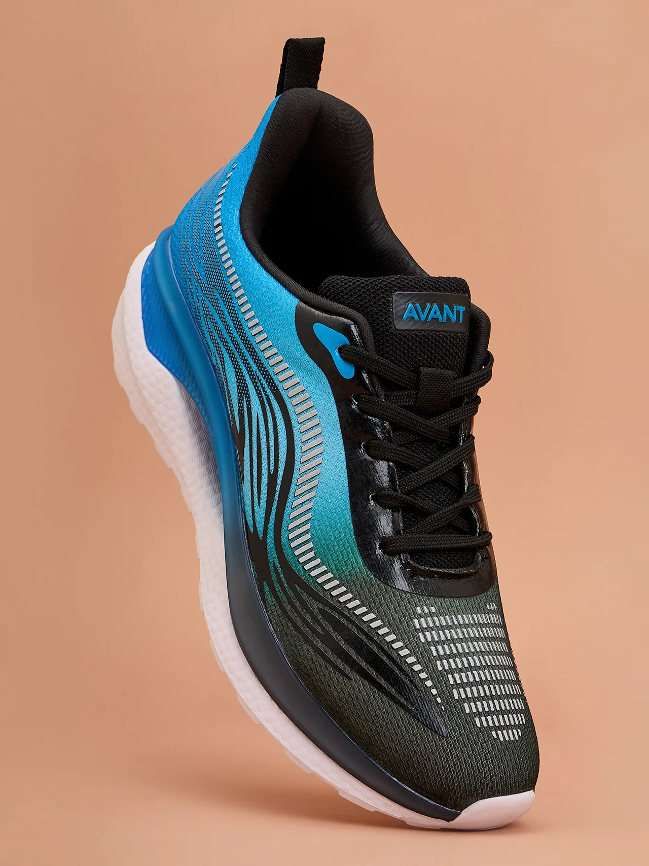 Avant Men's Hexagon Sports shoes - Black/Sky Blue - Image 4