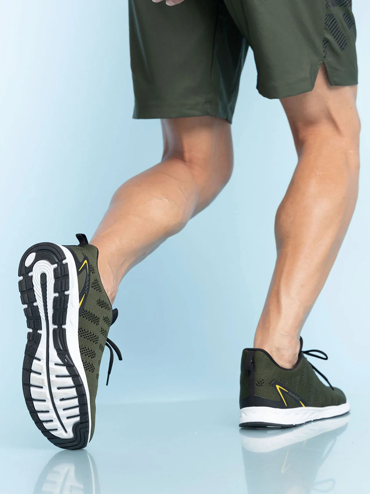 Avant Men's Hurricane Casual Shoes - Army Green/Black - Image 8
