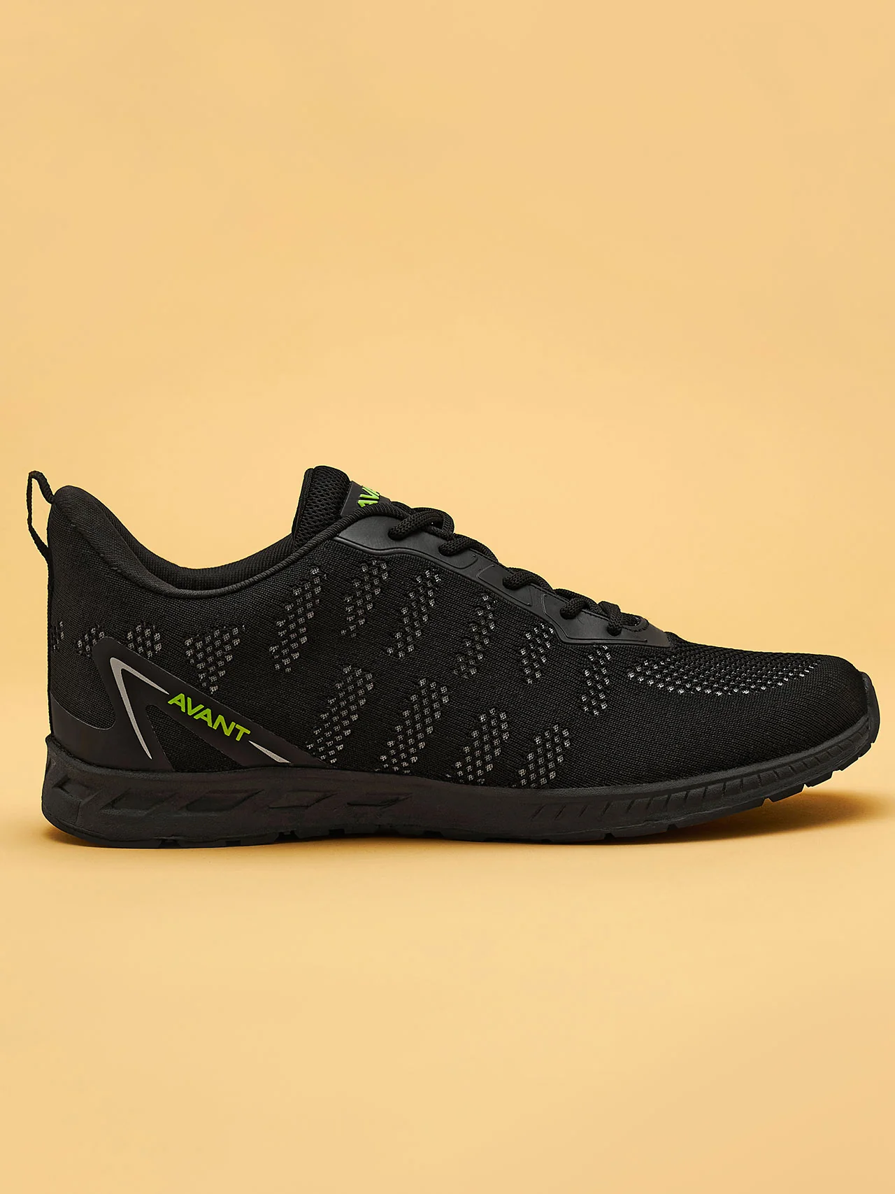 Avant Men's Hurricane Running and Training Shoes - Black/White- Black Outsole - Image 2