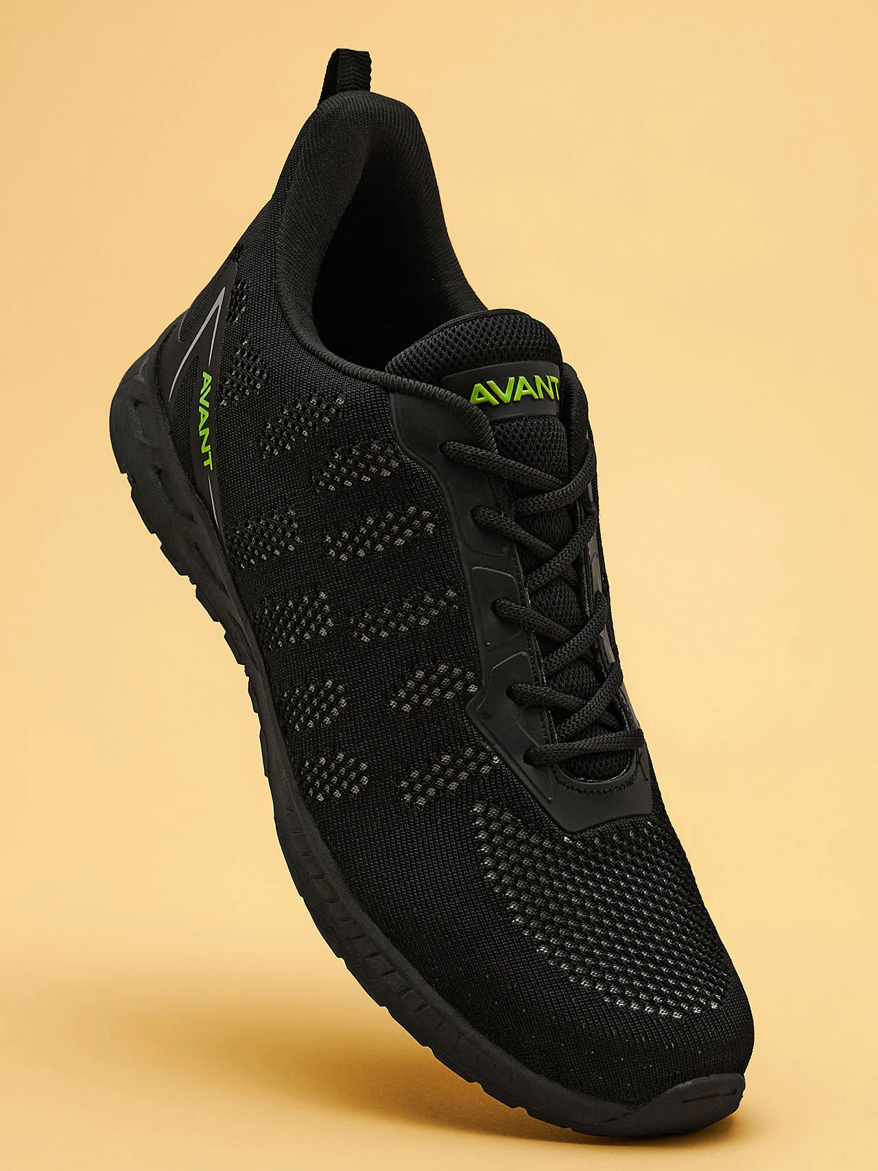 Avant Men's Hurricane Running and Training Shoes - Black/White- Black Outsole - Image 3