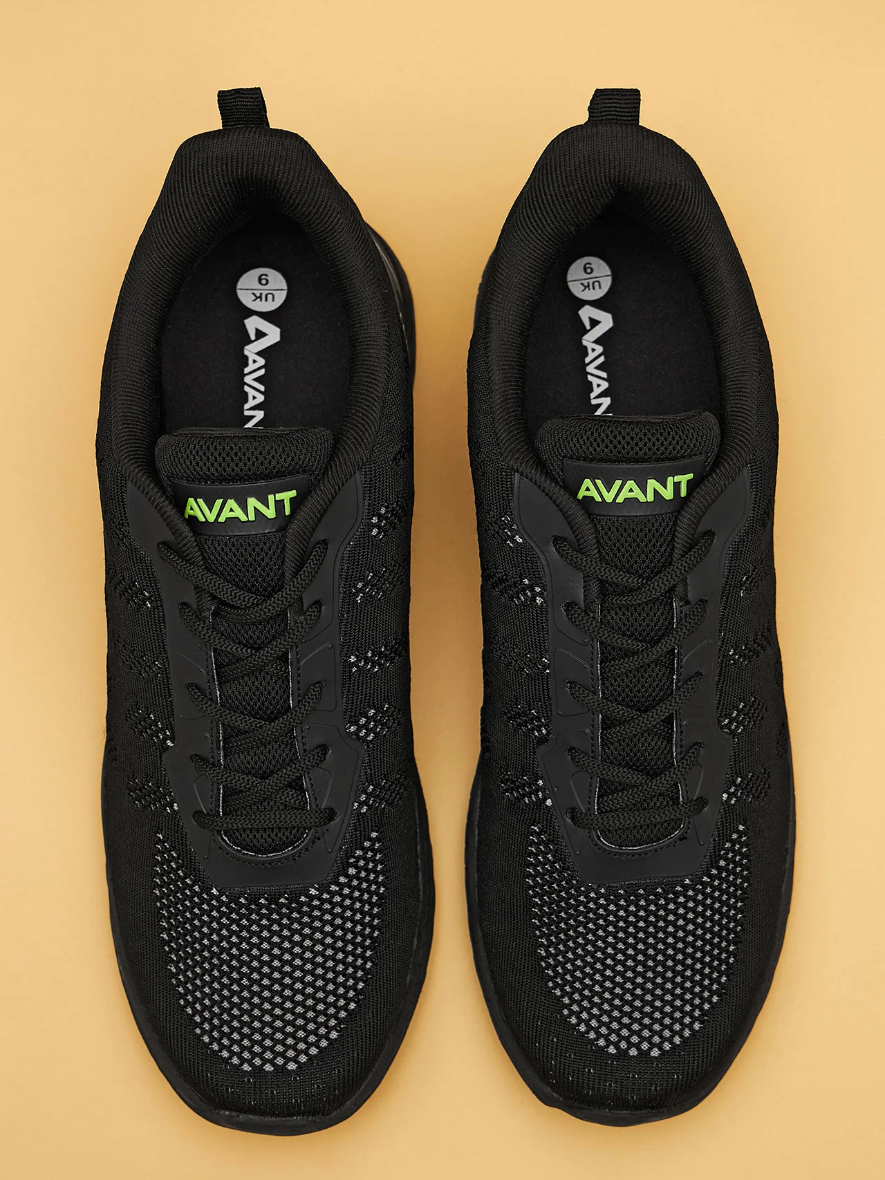 Avant Men's Hurricane Running and Training Shoes - Black/White- Black Outsole - Image 7