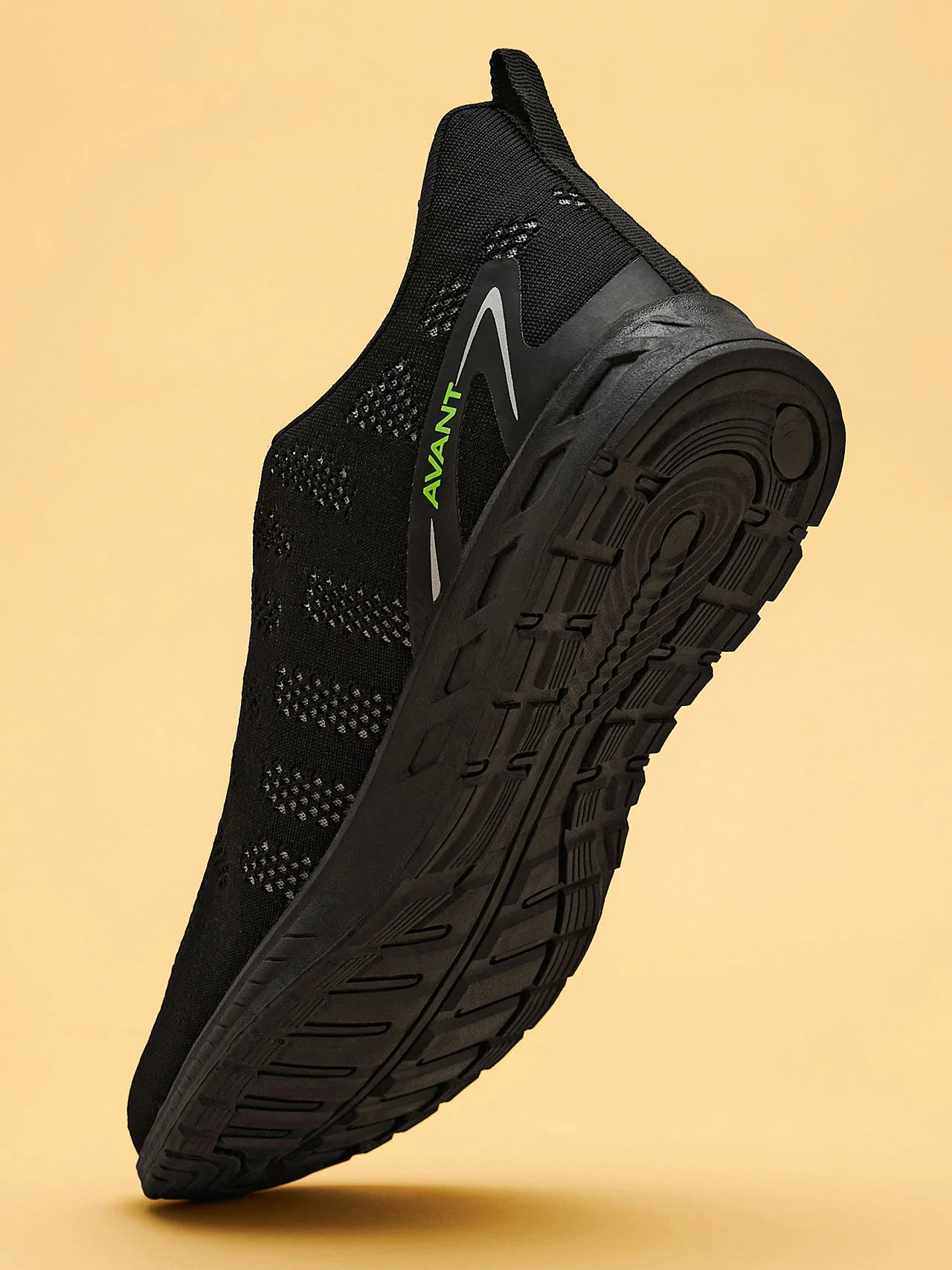 Avant Men's Hurricane Running and Training Shoes - Black/White- Black Outsole - Image 8