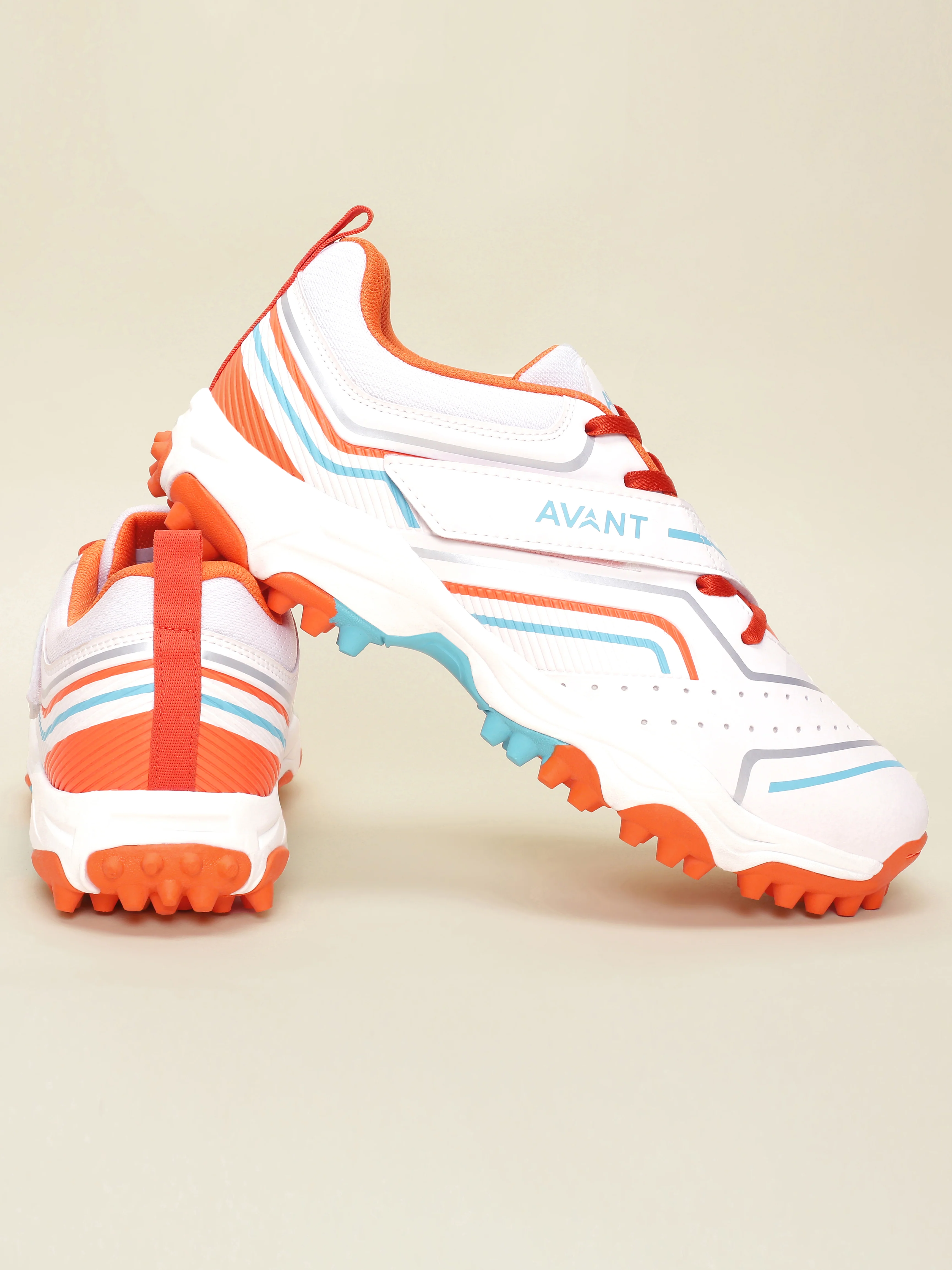 Avant Men's Impact Cricket Shoes - White/Orange - Image 10