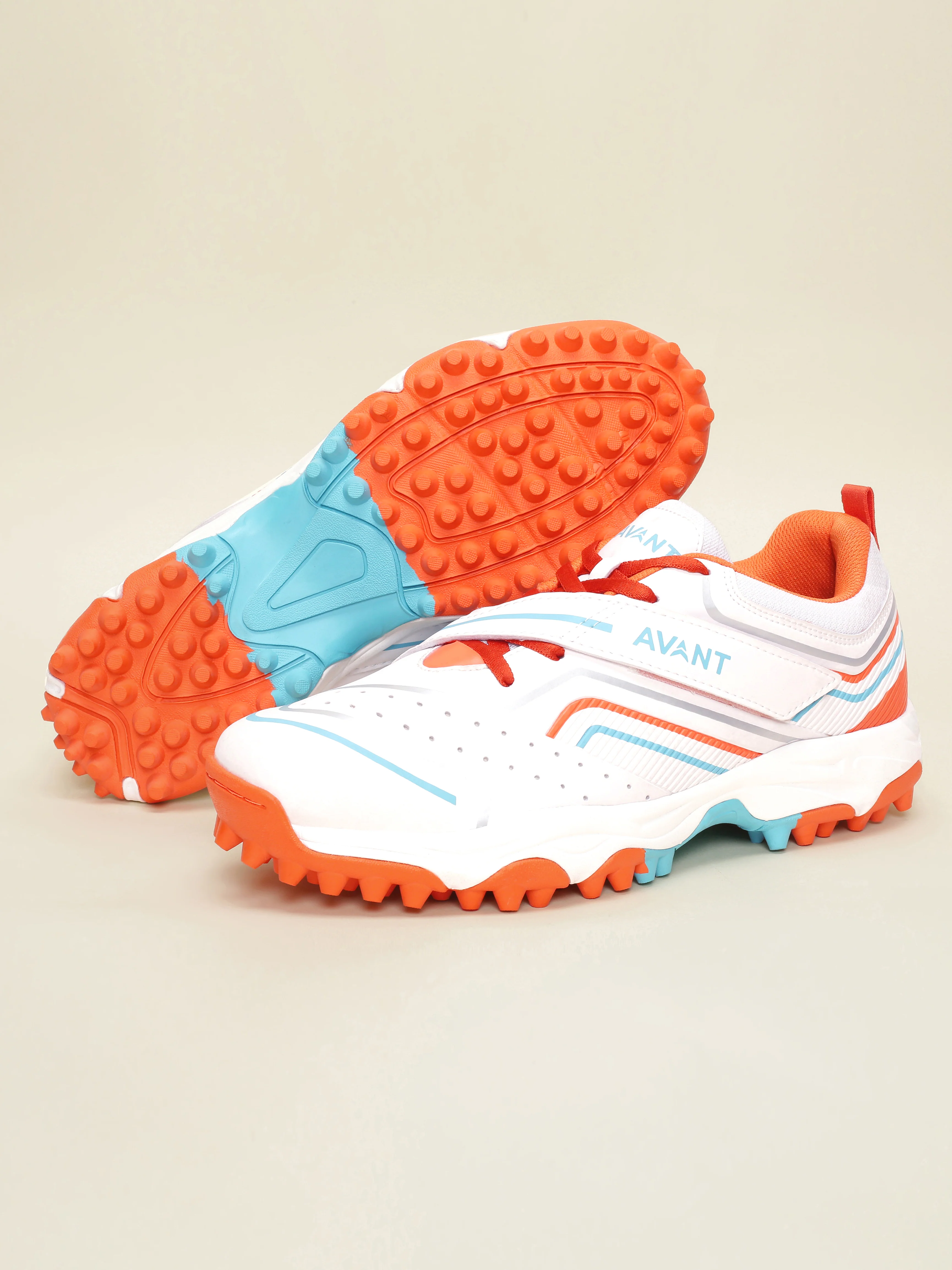 Avant Men's Impact Cricket Shoes - White/Orange - Image 4