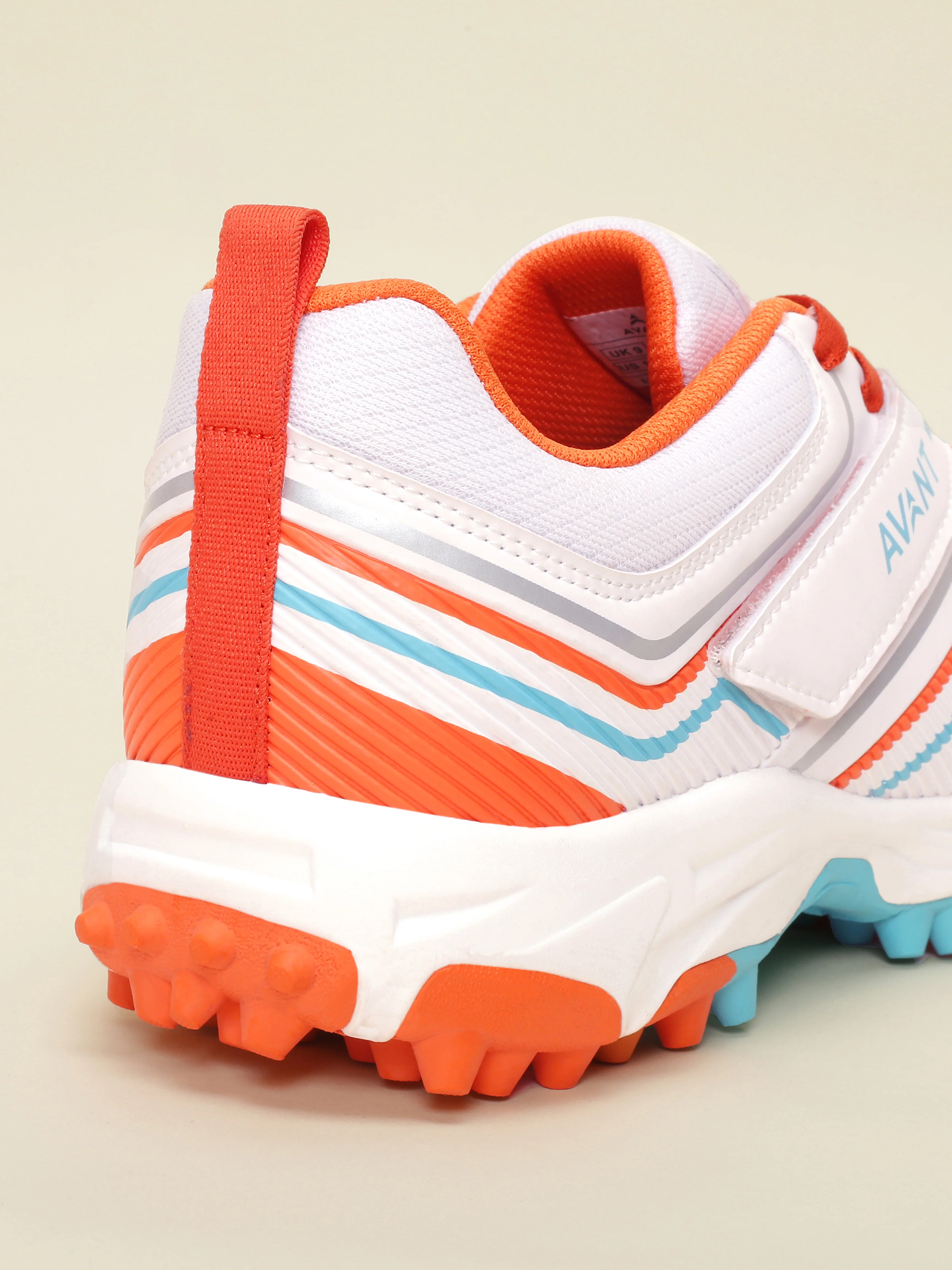Avant Men's Impact Cricket Shoes - White/Orange - Image 8