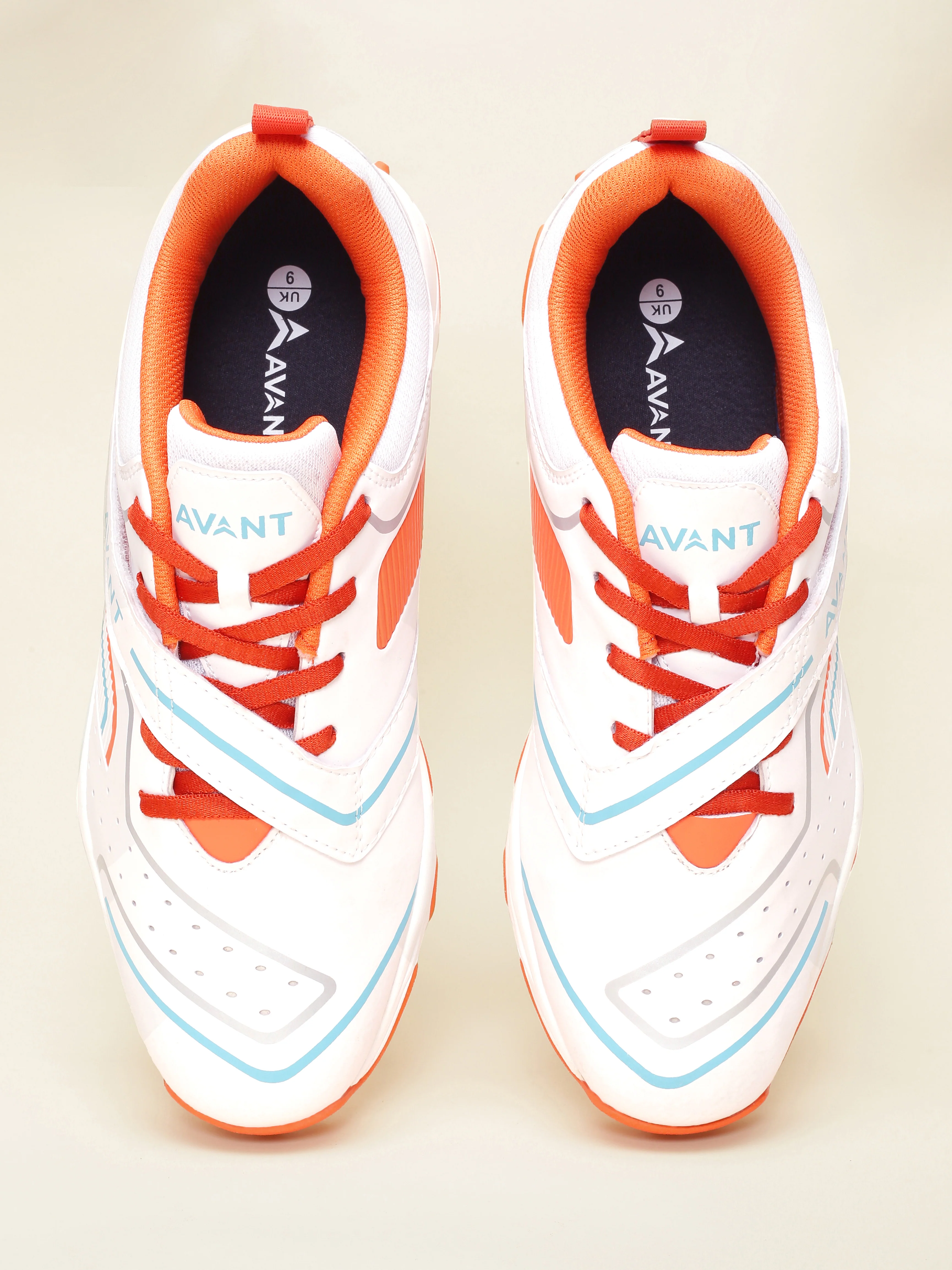 Avant Men's Impact Cricket Shoes - White/Orange - Image 9
