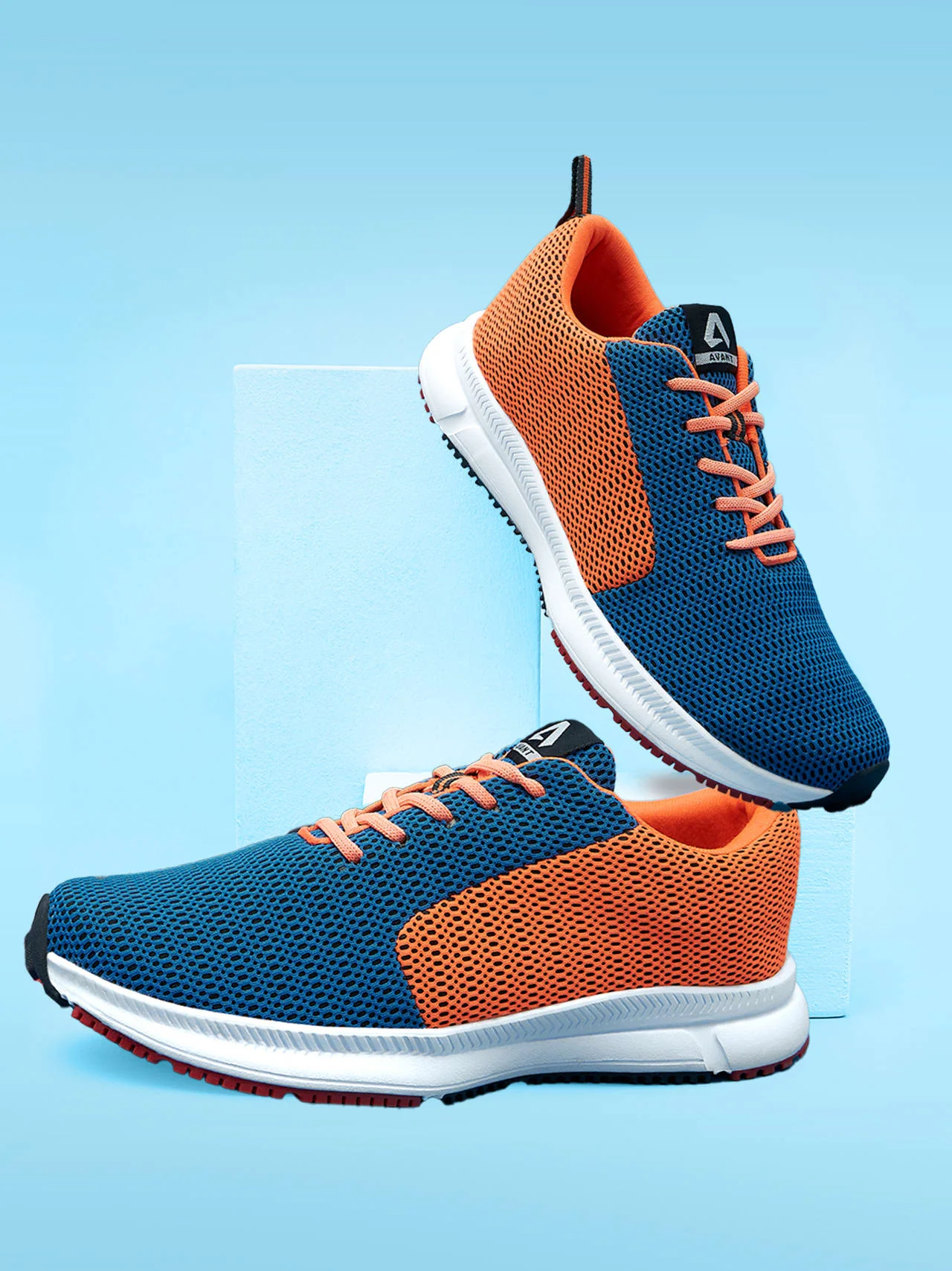 Avant Men's Lightweight Running & Walking Shoes - Navy/Orange - Image 3
